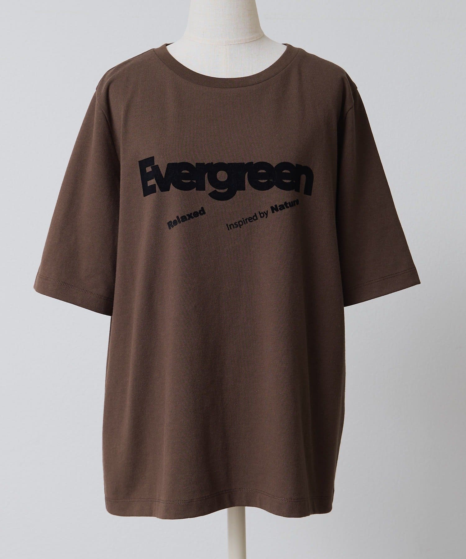 PUAL CE CIN(ピュアルセシン) フロッキープリントTシャツ