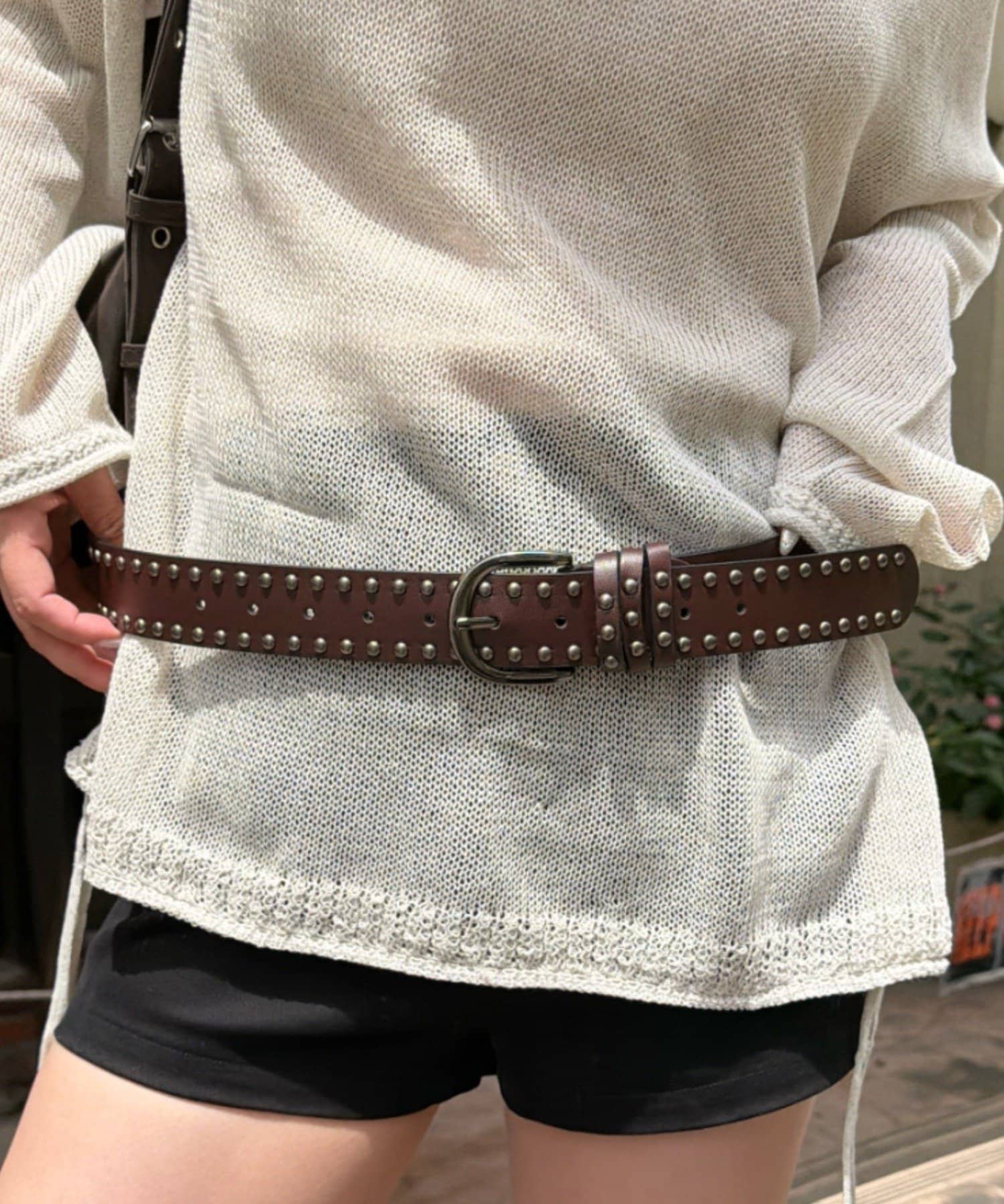 RAY CASSIN(レイカズン) スタッズ付きベルト