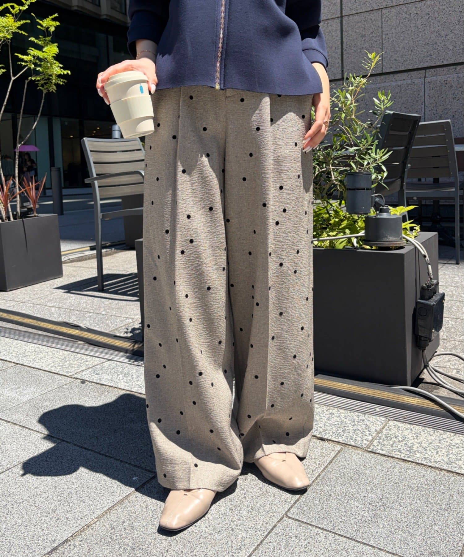 Jena　espace merveilleux(ジェナ　エスパスメルヴェイユ) フロッキードットパンツ