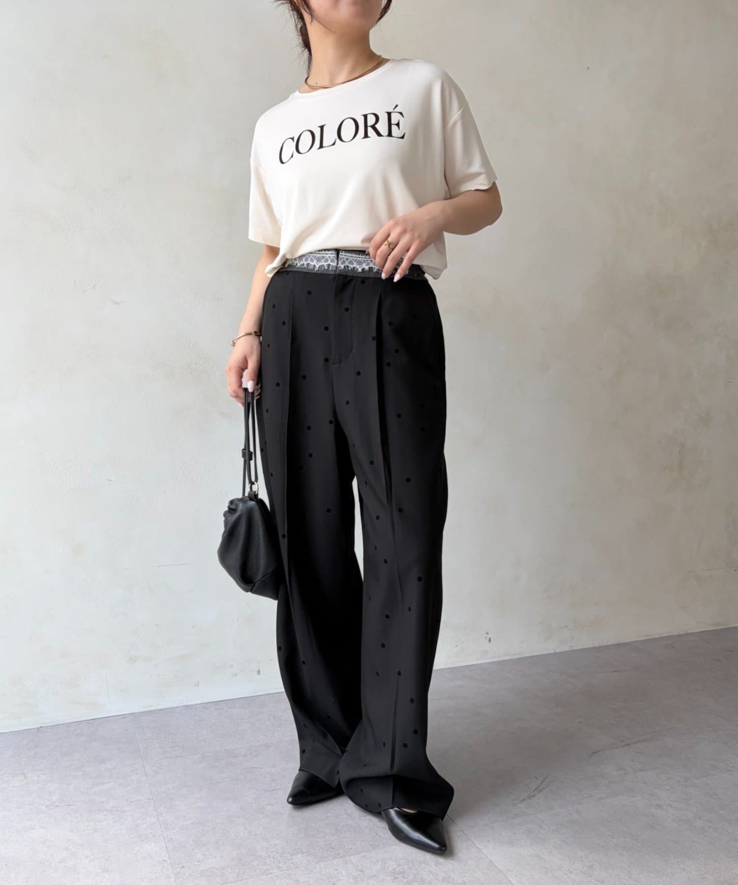 Jena　espace merveilleux(ジェナ　エスパスメルヴェイユ) フロッキードットパンツ