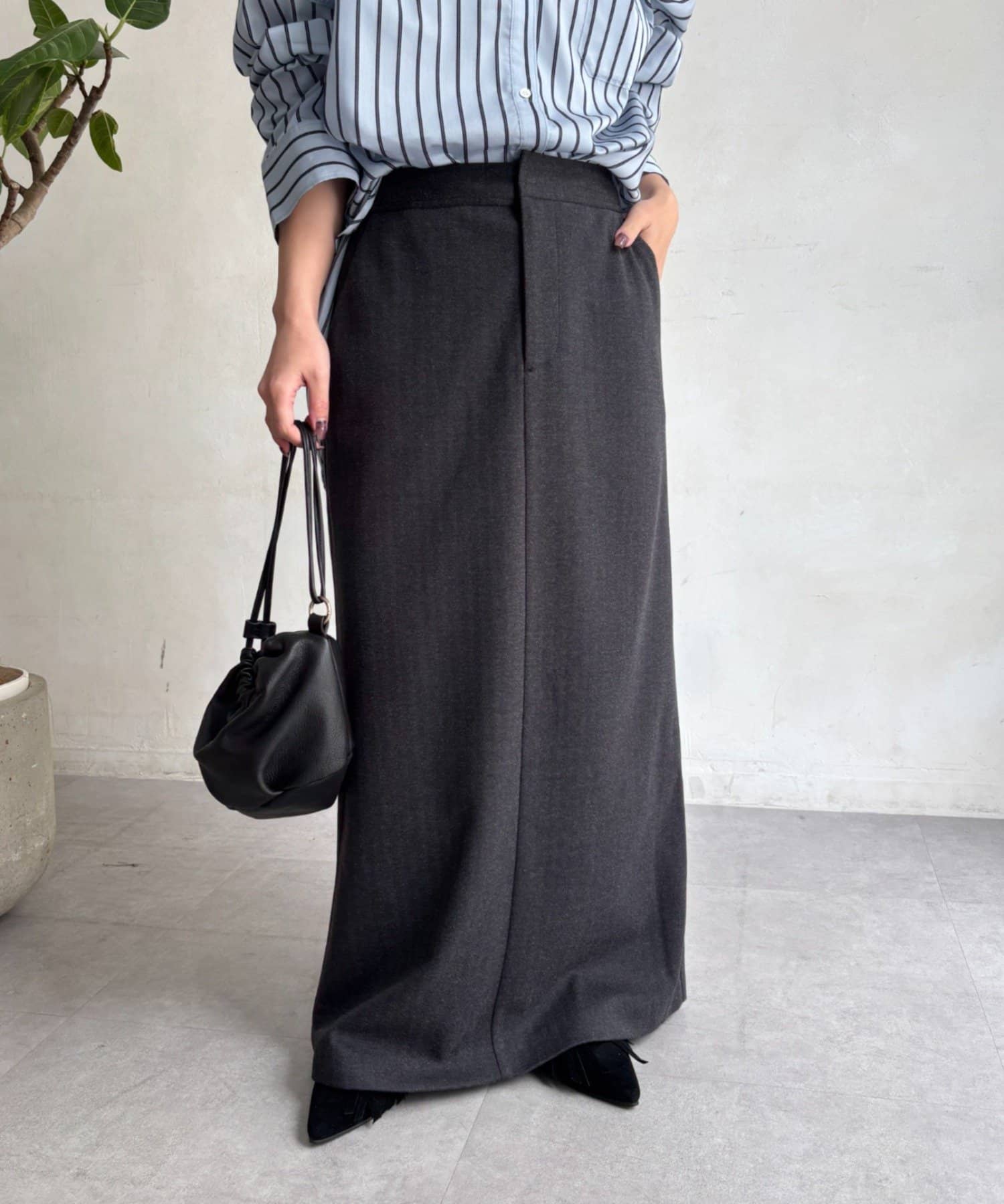 Jena　espace merveilleux(ジェナ　エスパスメルヴェイユ) ウールライクナロースカート