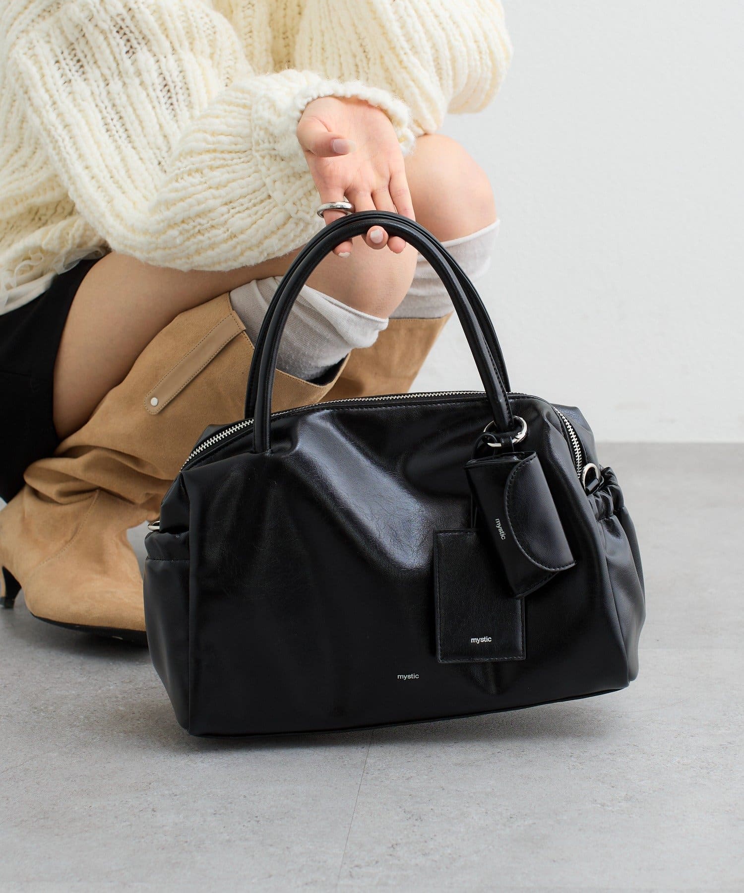mystic(ミスティック) 【新色BLK】サイドポケットボストンBAG