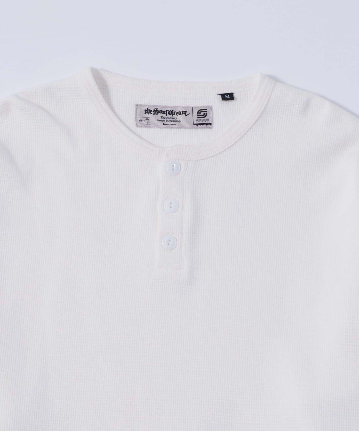 WHO’S WHO gallery(フーズフーギャラリー) 【UNISEX】【Sourcream】ワッフルヘンリーL/STEE[26AW]