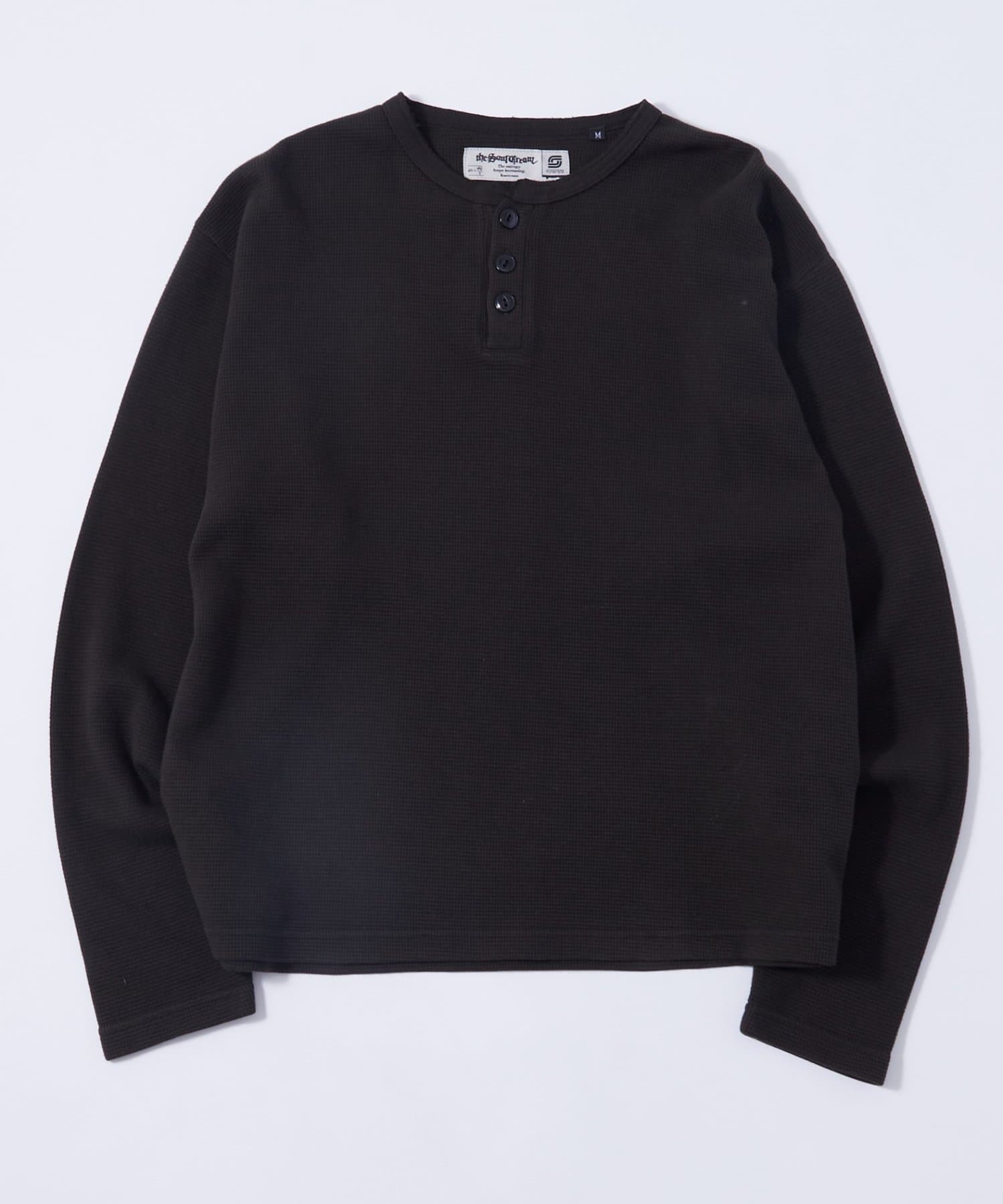 WHO’S WHO gallery(フーズフーギャラリー) 【UNISEX】【Sourcream】ワッフルヘンリーL/STEE[26AW]