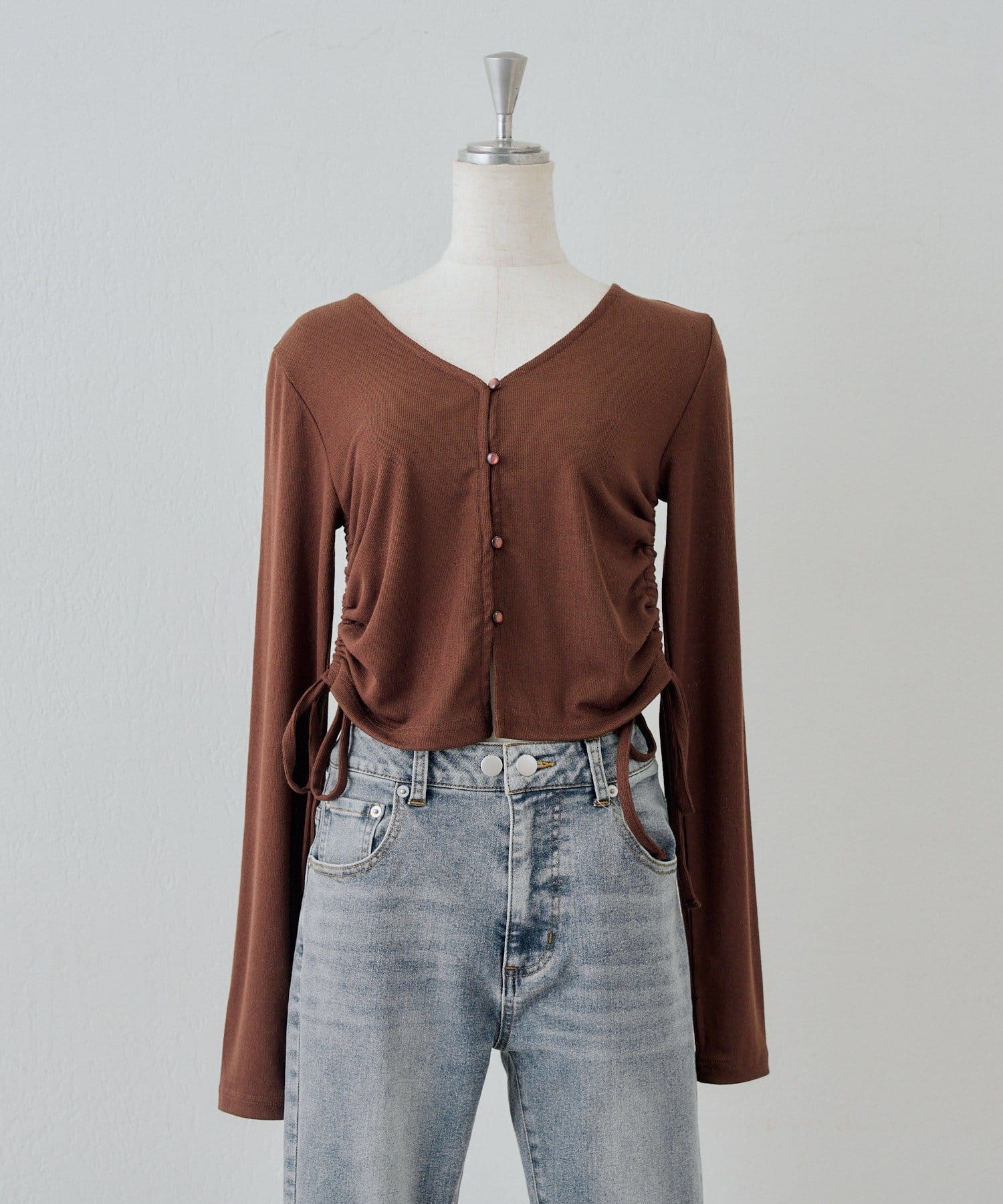 NICE CLAUP / OLIVE des OLIVE OUTLET(ナイスクラップ  / オリーブ デ オリーブ アウトレット) 【continuer】サイドドロストUVカットカーディガン