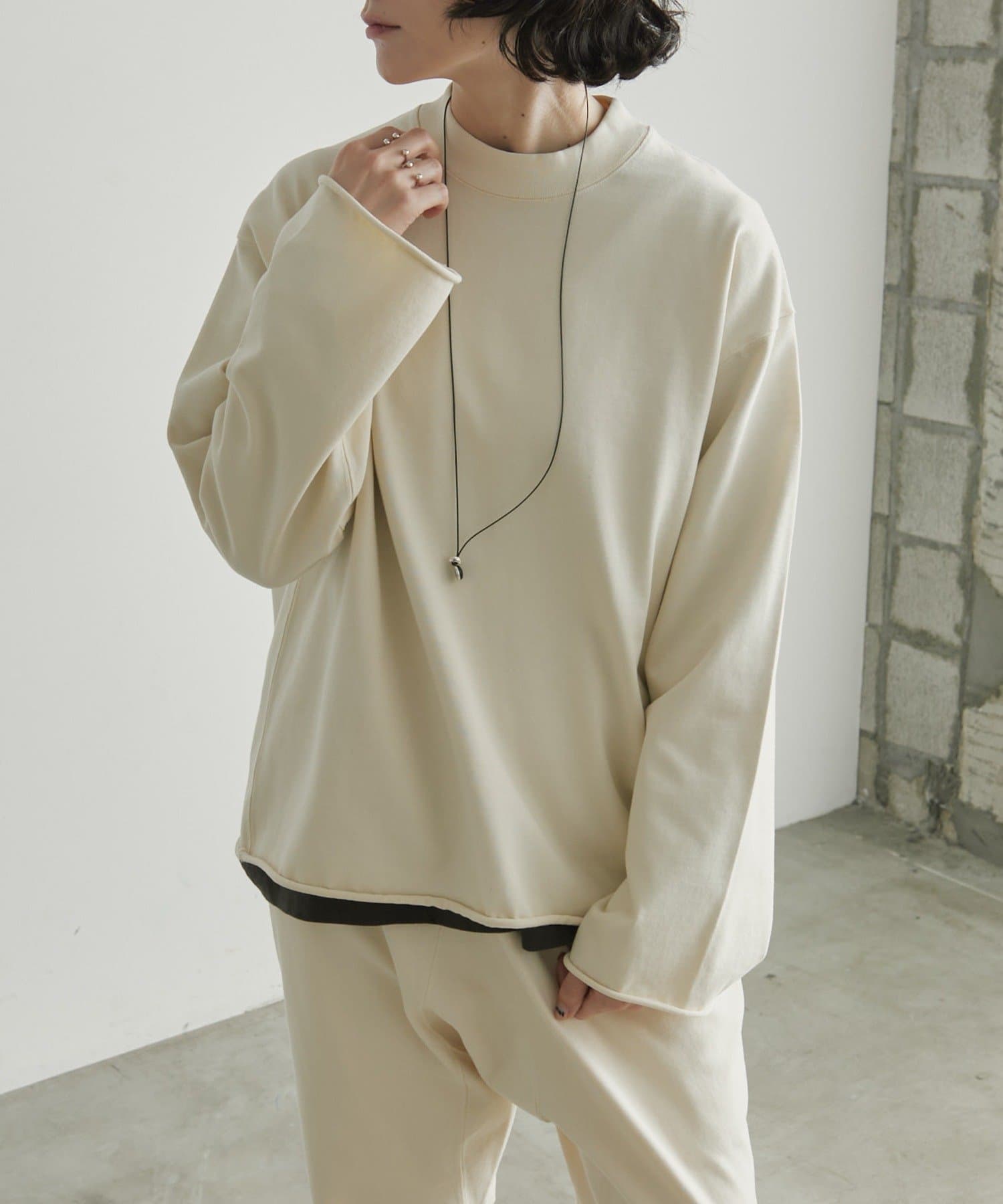 ear PAPILLONNER(イア パピヨネ) 《綿100％/リラックス》ラフスウェットトップス【MONT KEMMEL×SUM1 STYLE(モンケメル×スミスタイル)】