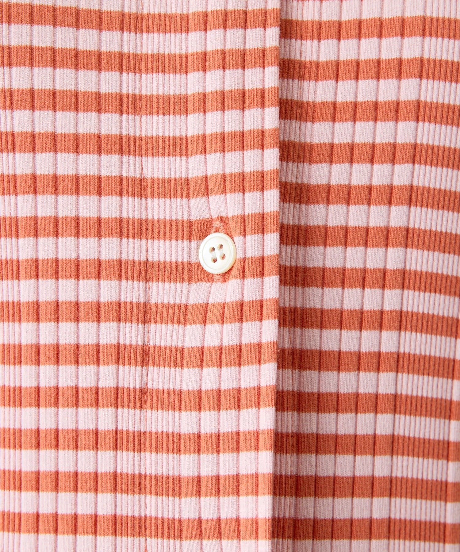 ear PAPILLONNER(イア パピヨネ) ボーダー襟付きリブトップス【MONT KEMMEL×SUM1 STYLE(モンケメル×スミスタイル)】