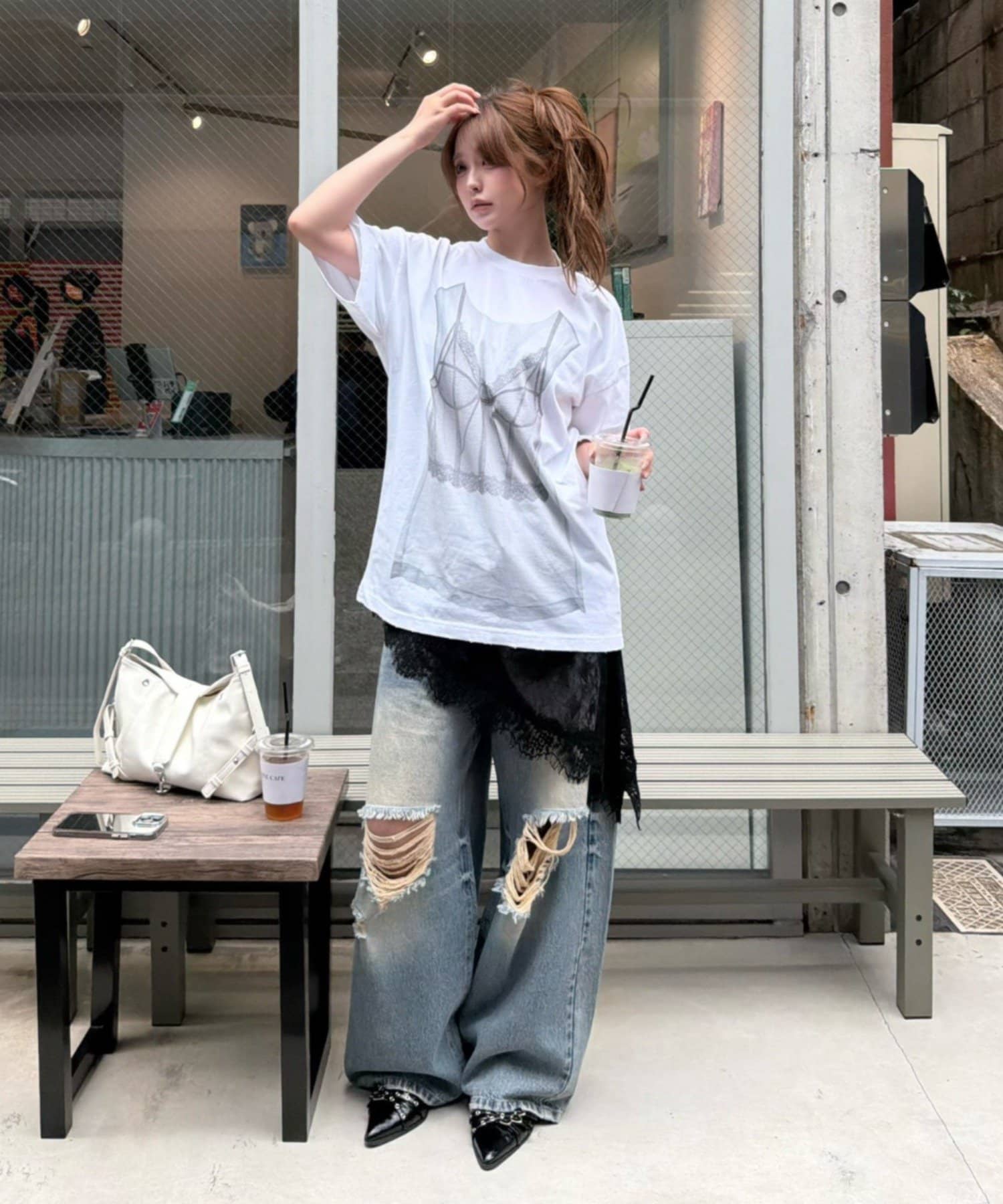 RAY CASSIN】ロゴルーズビッグTシャツ | OUTLET(アウトレット