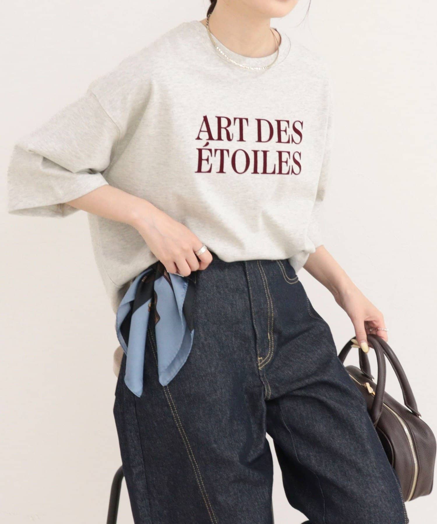FREDY & GLOSTER(フレディ アンド グロスター) フロッキーロゴ5分袖Tシャツ