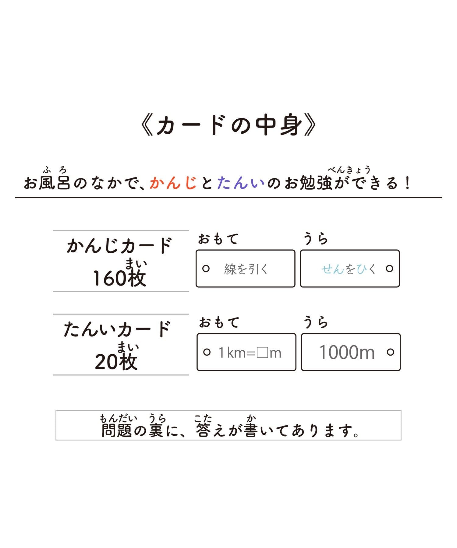 3COINS(スリーコインズ) お風呂学習カード2個セット／夏休み応援