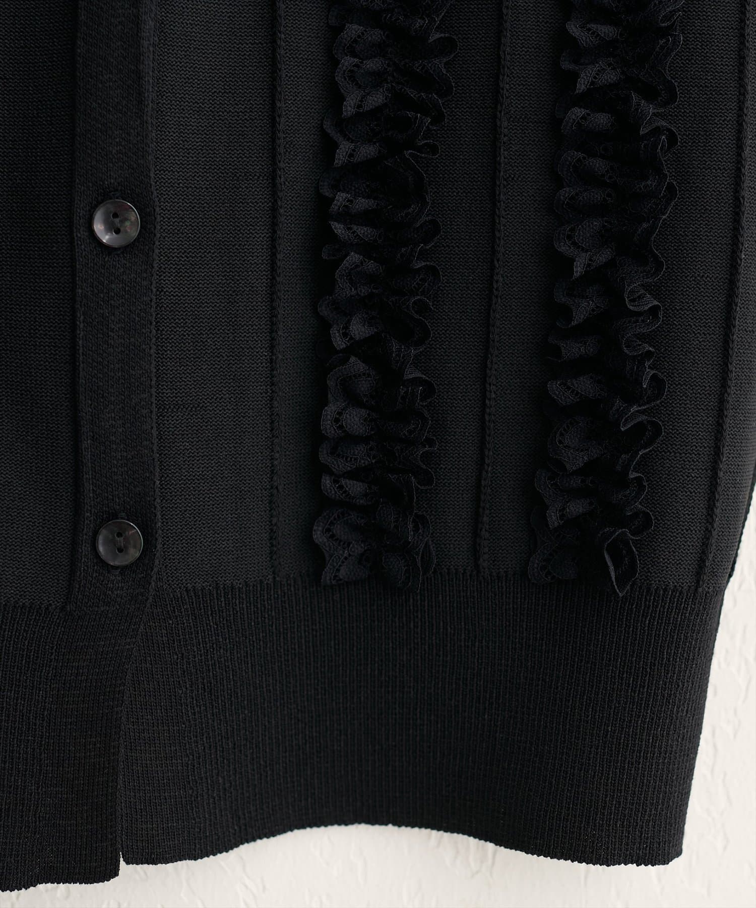 natural couture(ナチュラルクチュール) レースデザインノースリニットTOPS