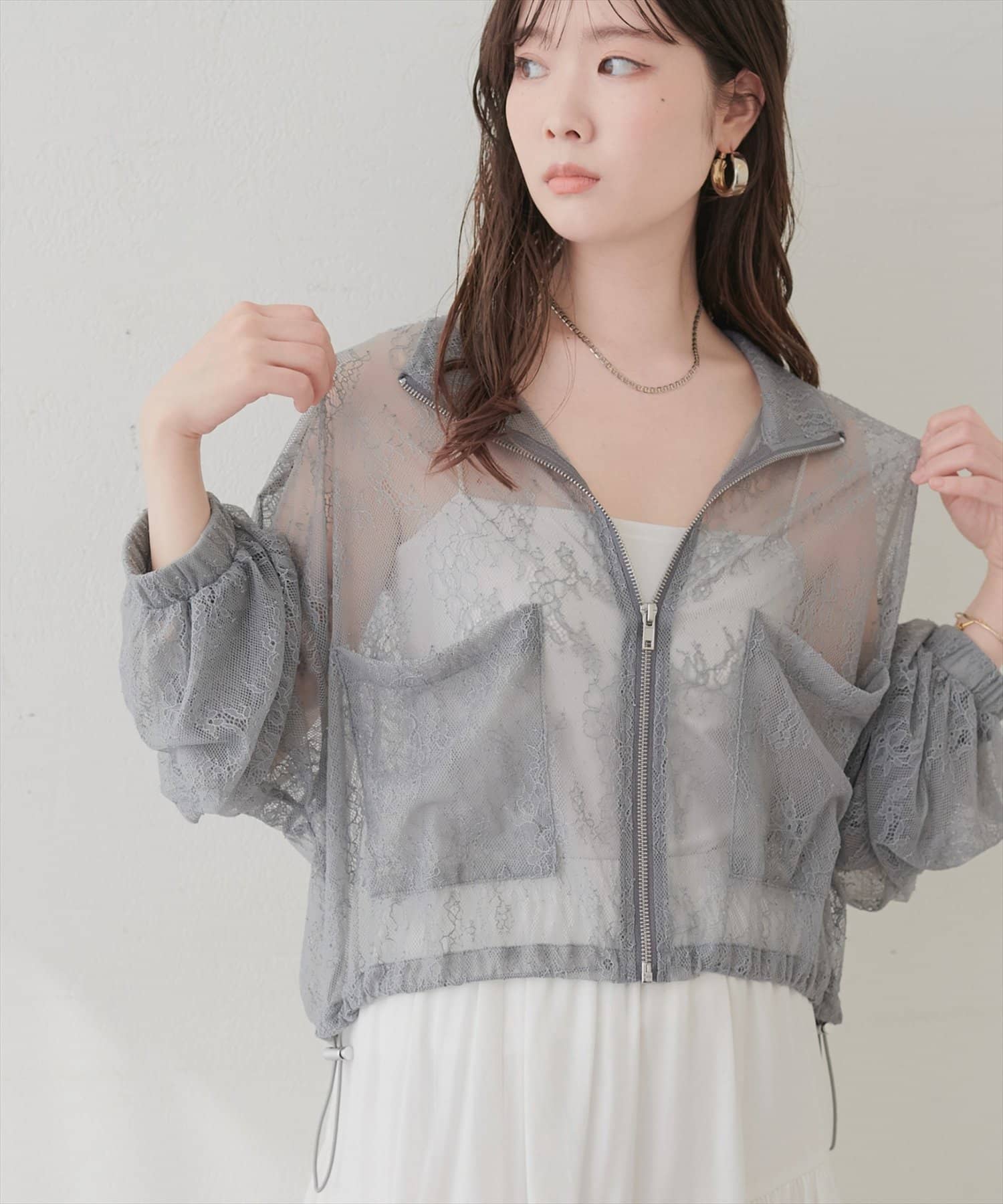 natural couture(ナチュラルクチュール) スタンドショートブルゾン