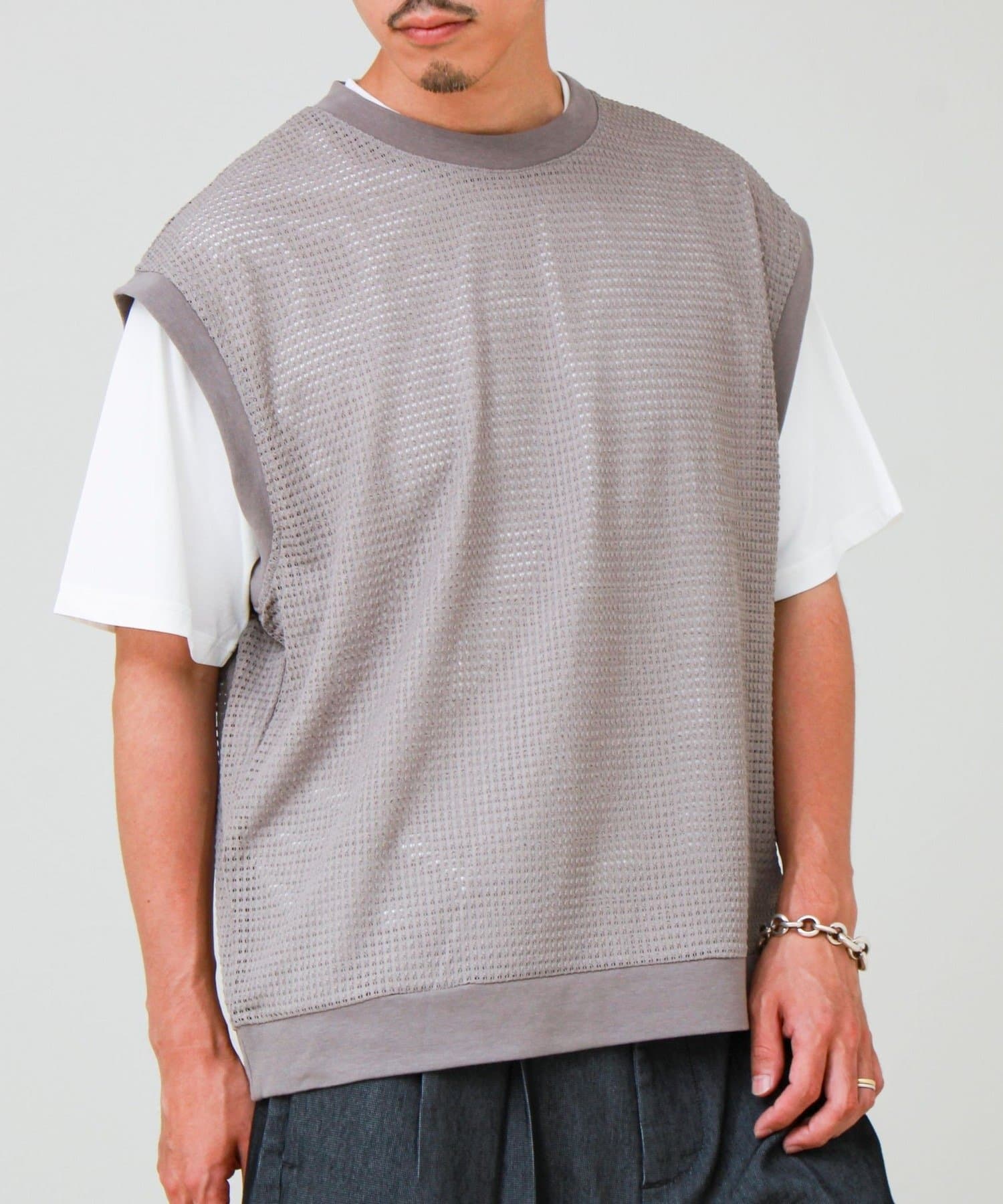 FREDY & GLOSTER(フレディ アンド グロスター) 【2点セット】メッシュベスト アンサンブルTEE