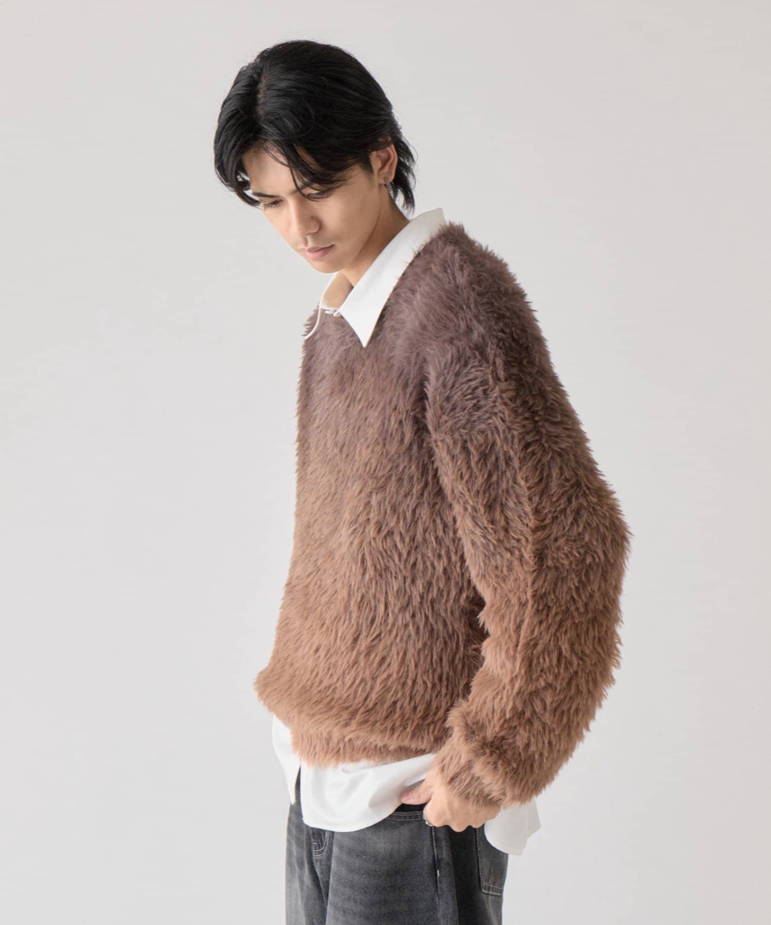 -goocy-(グーシー) フェザーヤーングラデーションニット