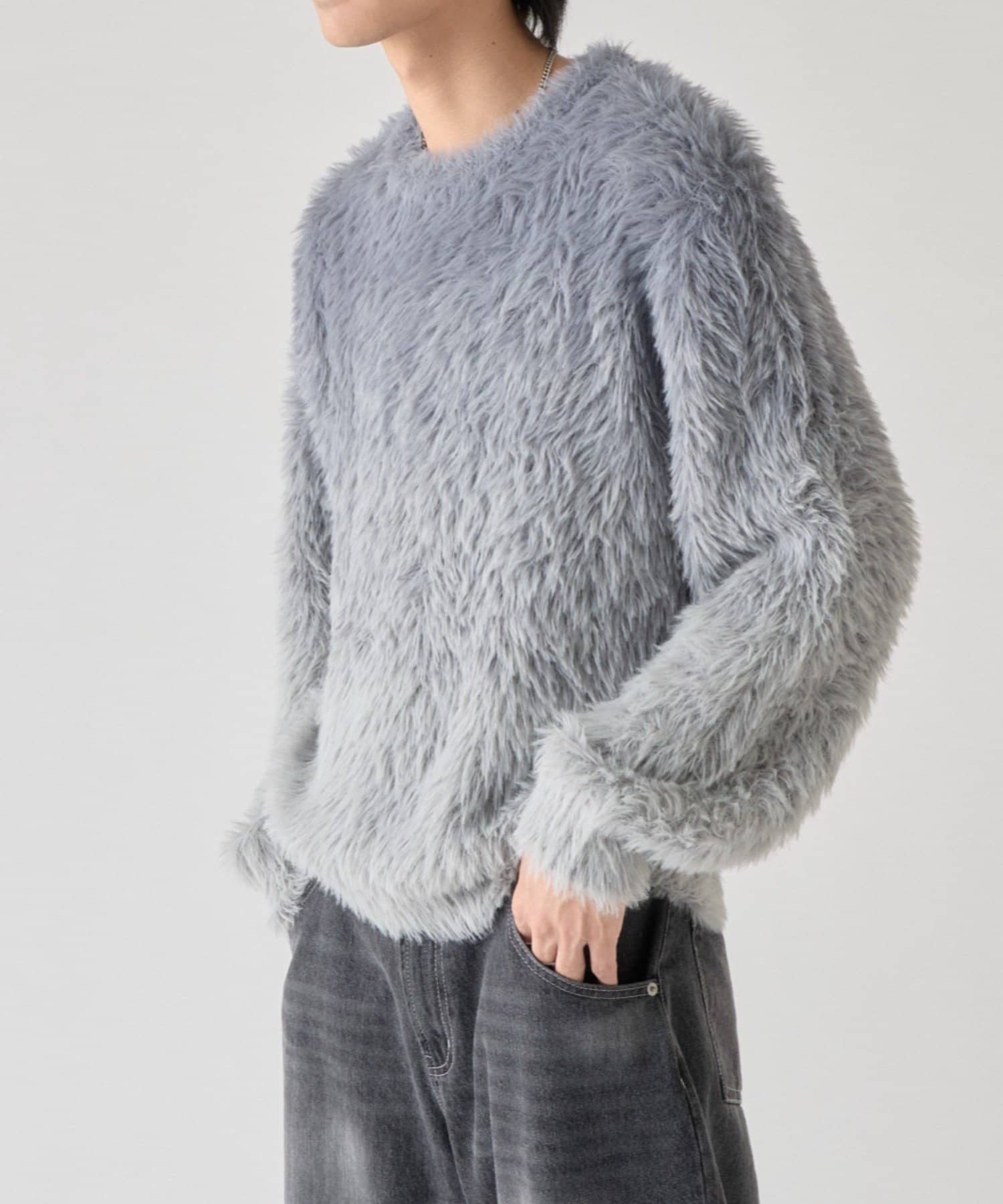 -goocy-(グーシー) フェザーヤーングラデーションニット