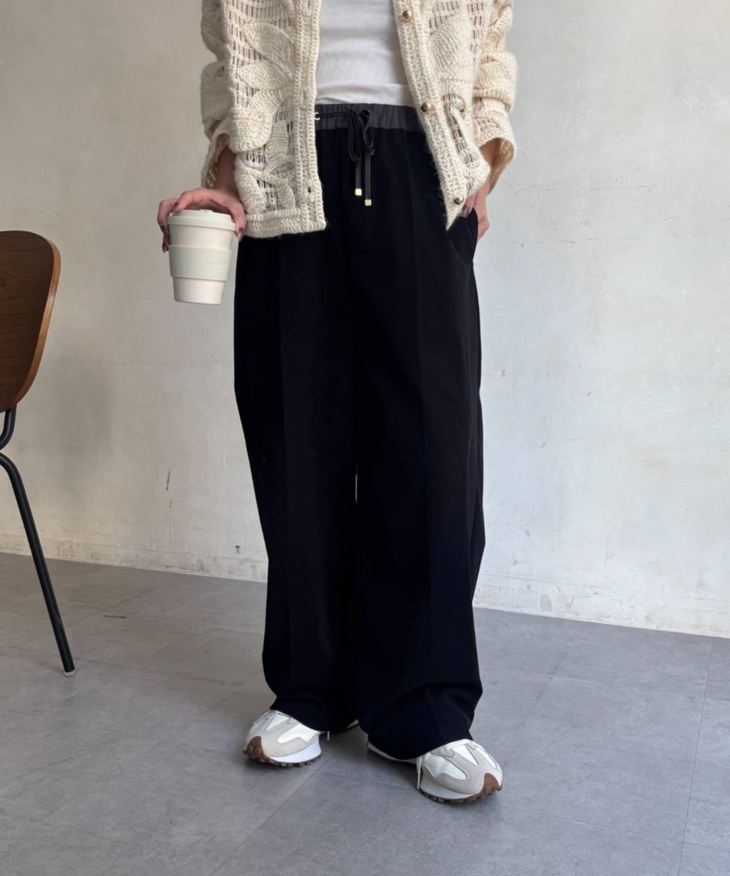 Jena　espace merveilleux(ジェナ　エスパスメルヴェイユ) サテン切替キモウパンツ
