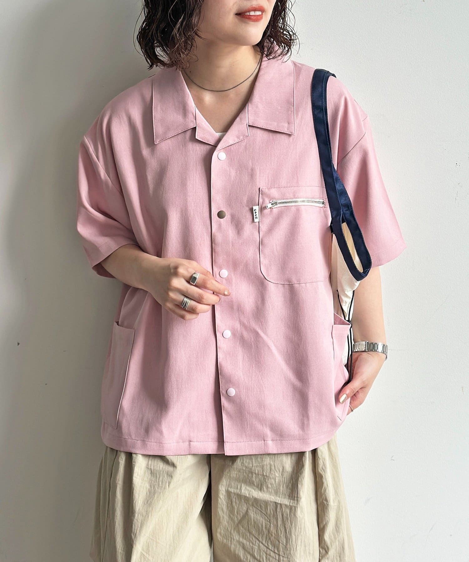 CPCM(シーピーシーエム) ポケジップデザインシャツ