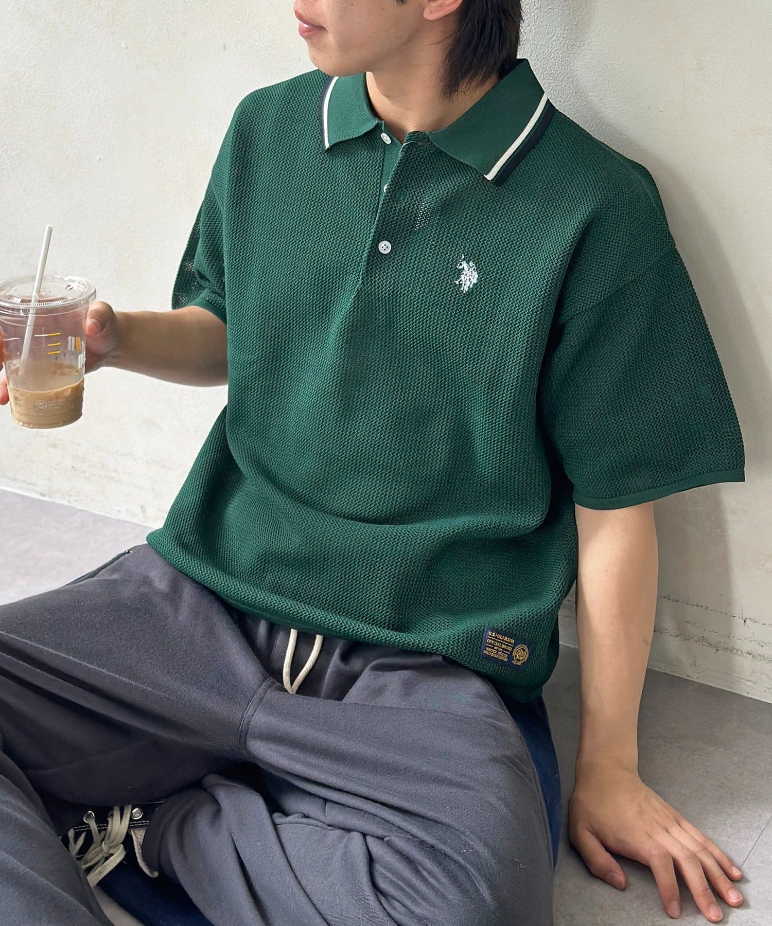 CPCM(シーピーシーエム) 【U.S. POLO ASSN.】メッシュポロ