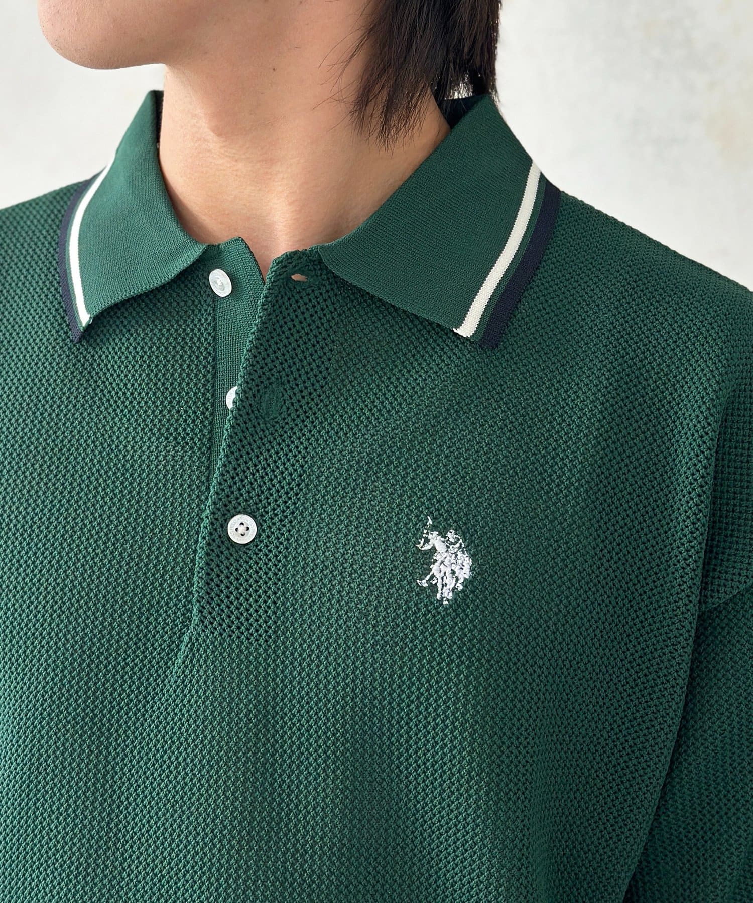 CPCM(シーピーシーエム) 【U.S. POLO ASSN.】メッシュポロ