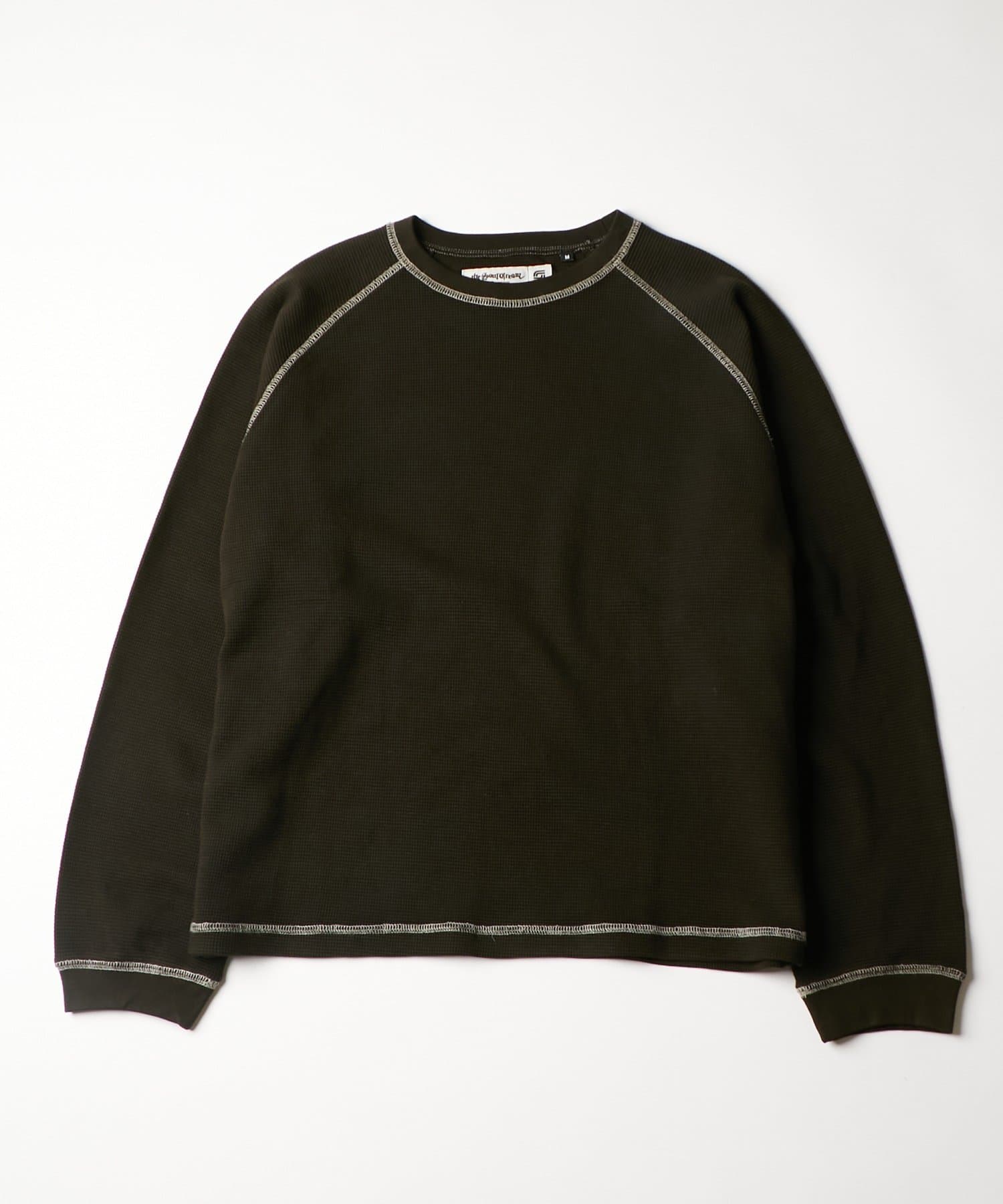 WHO’S WHO gallery(フーズフーギャラリー) 【Sourcream】ワッフルラグラン配色ステッチL/STEE