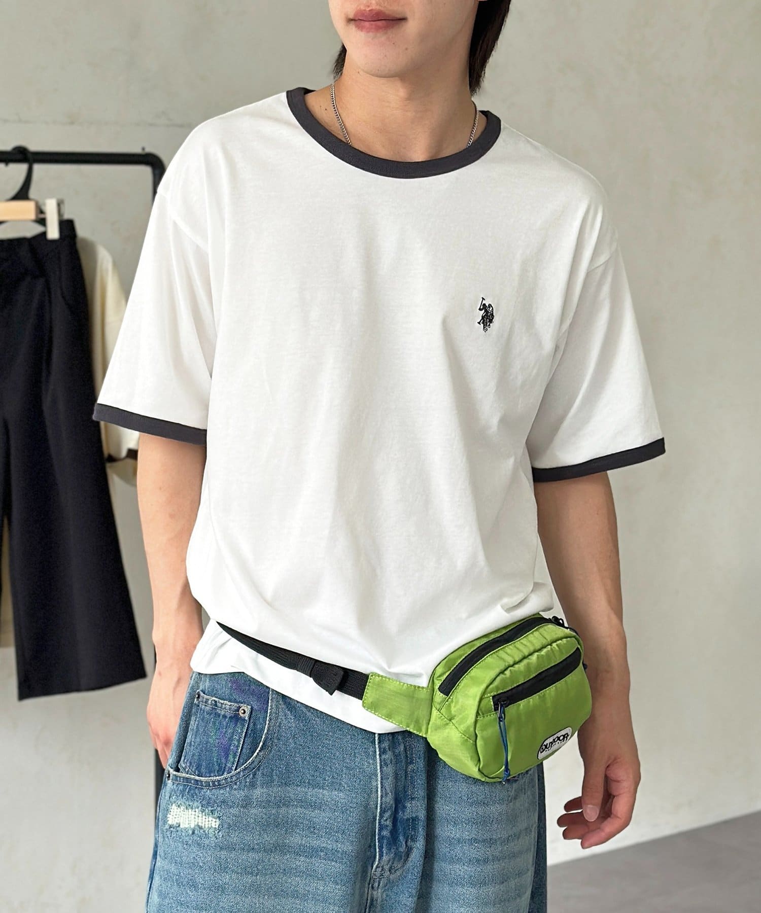 CPCM(シーピーシーエム) 【U.S. POLO ASSN.】配色リンガーT