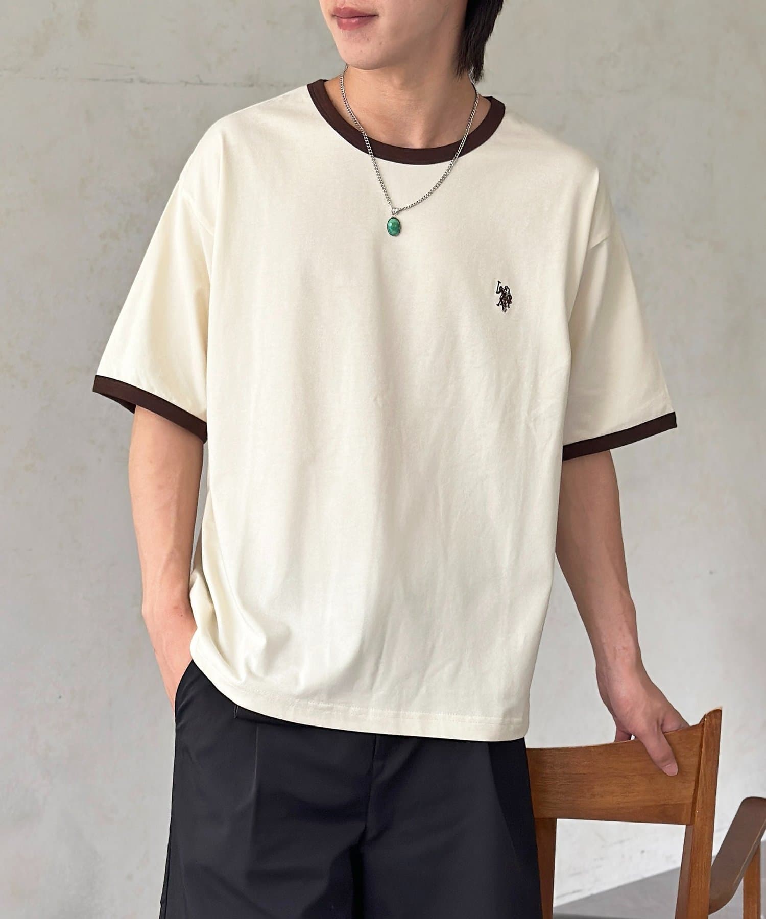 CPCM(シーピーシーエム) 【U.S. POLO ASSN.】配色リンガーT
