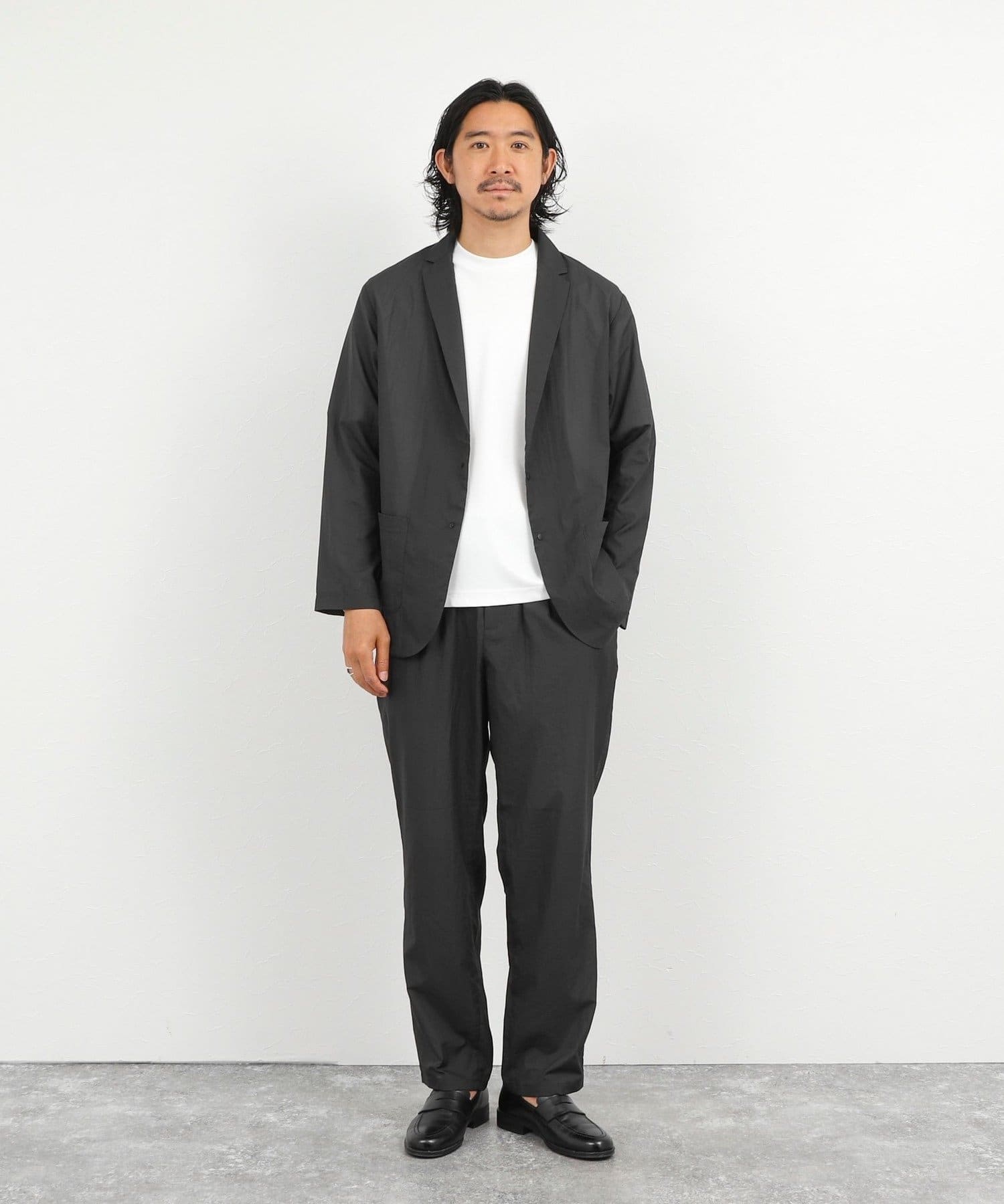 NOLLEY'S(ノーリーズ) 《ビジカジ/セットアップ対応》軽量シアーリップストップ イージーパンツ 26SS