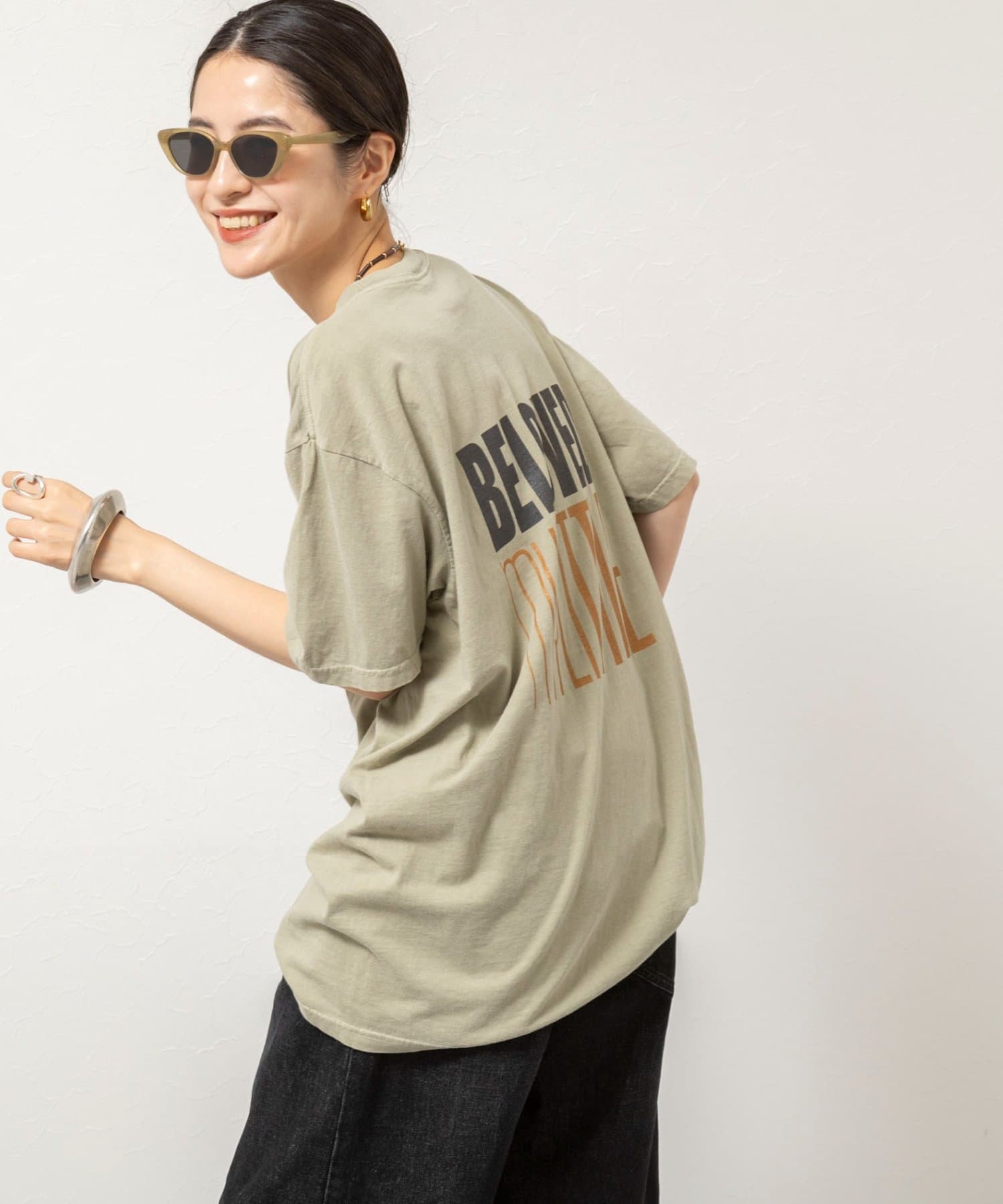 NOLLEY'S(ノーリーズ) BELOVED MYLITTLE ガーメントダイポケＴシャツ