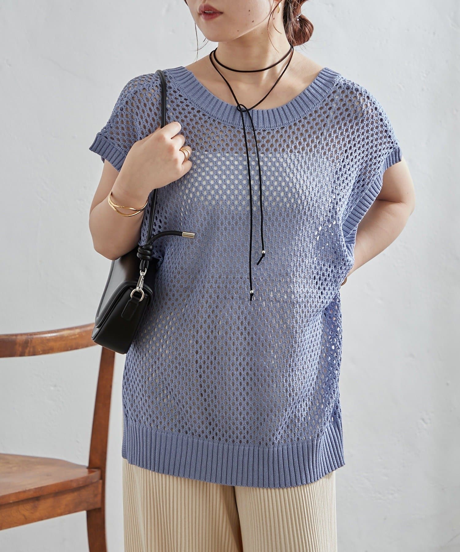 NICE CLAUP / OLIVE des OLIVE OUTLET(ナイスクラップ  / オリーブ デ オリーブ アウトレット) 【continuer】２ＷＡＹメッシュ編ベスト
