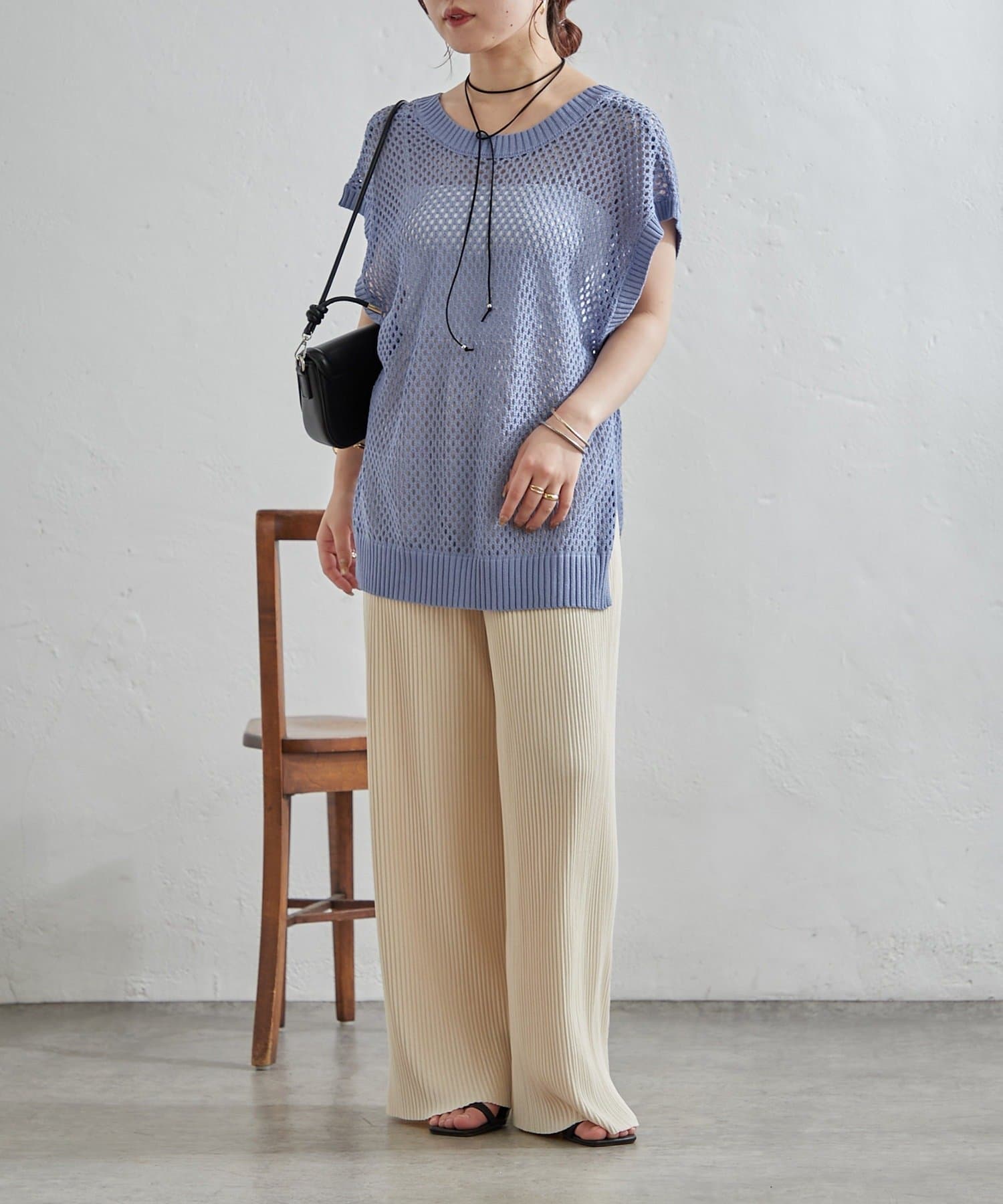 NICE CLAUP / OLIVE des OLIVE OUTLET(ナイスクラップ  / オリーブ デ オリーブ アウトレット) 【continuer】２ＷＡＹメッシュ編ベスト