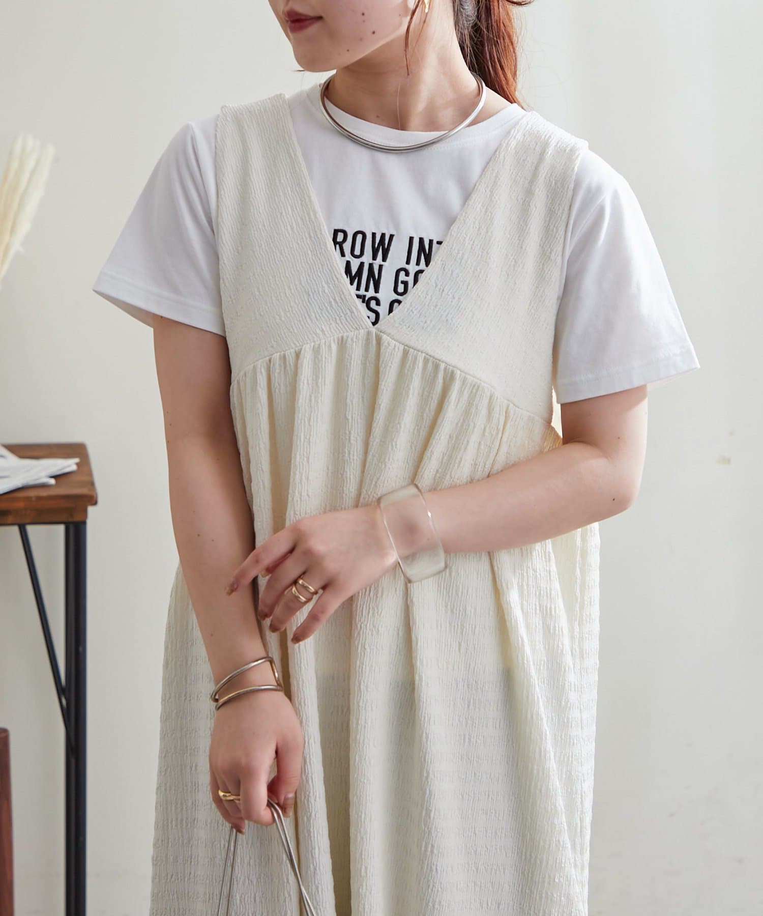 NICE CLAUP / OLIVE des OLIVE OUTLET(ナイスクラップ  / オリーブ デ オリーブ アウトレット) 【continuer】 ２ＷＡＹノースリワンピース