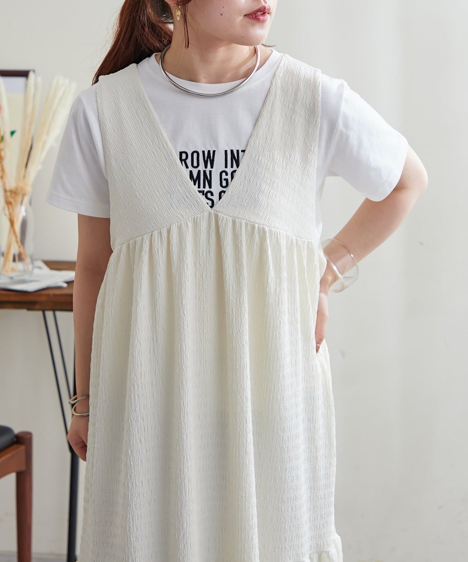 NICE CLAUP / OLIVE des OLIVE OUTLET(ナイスクラップ  / オリーブ デ オリーブ アウトレット) 【continuer】 ２ＷＡＹノースリワンピース