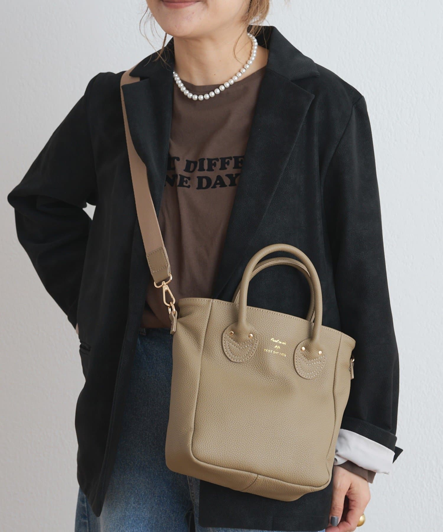 PUAL CE CIN(ピュアルセシン) レザー2WAYミニトートBAG