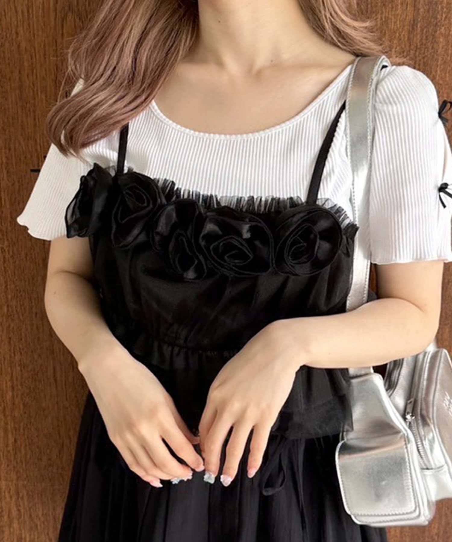 NICE CLAUP / OLIVE des OLIVE OUTLET(ナイスクラップ  / オリーブ デ オリーブ アウトレット) 【OLIVE des OLIVE】ローズビスチェ