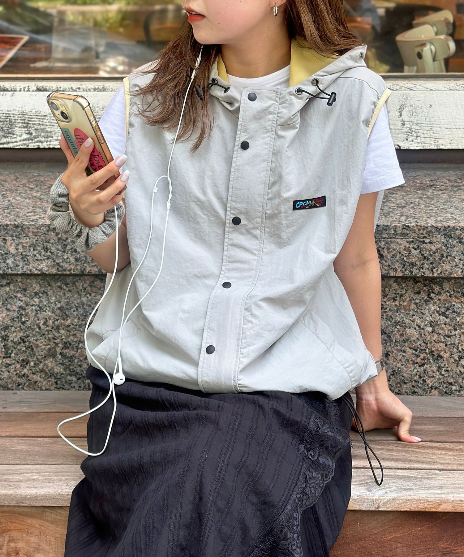CPCM(シーピーシーエム) ナイロンフードベスト