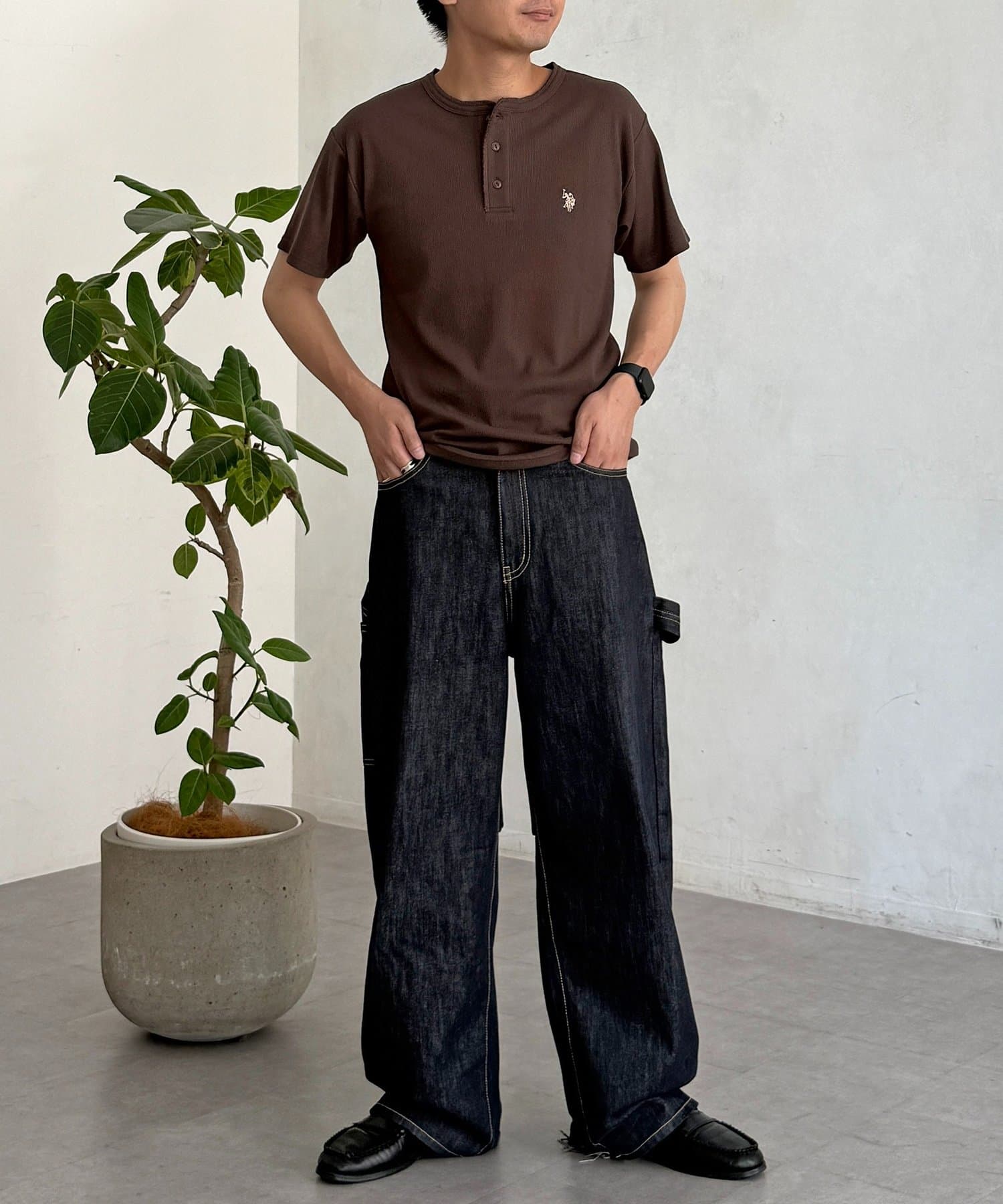 CPCM(シーピーシーエム) 【U.S. POLO ASSN.】コンパクトリブヘンリーT