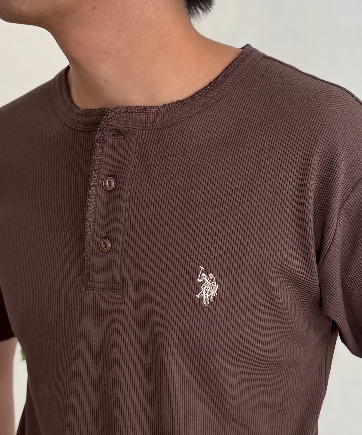 CPCM(シーピーシーエム) 【U.S. POLO ASSN.】コンパクトリブヘンリーT