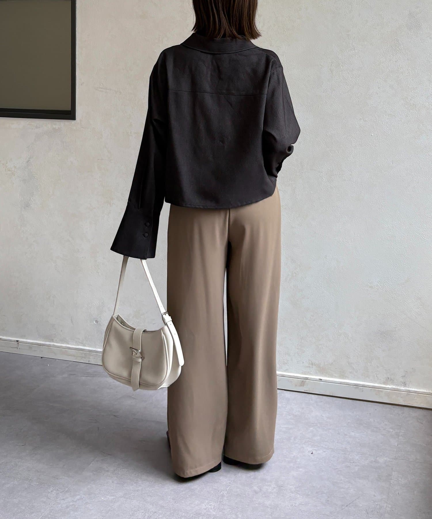 Thevon.(ゼヴォン) シアー切替デニムライクショートシャツ