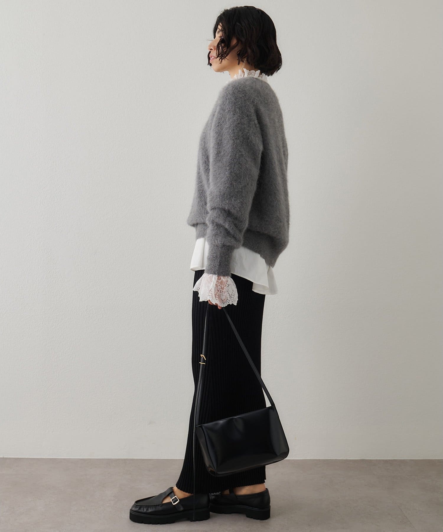 Whim Gazette(ウィム ガゼット) 〈WEB限定〉ファークルーネックプルオーバー