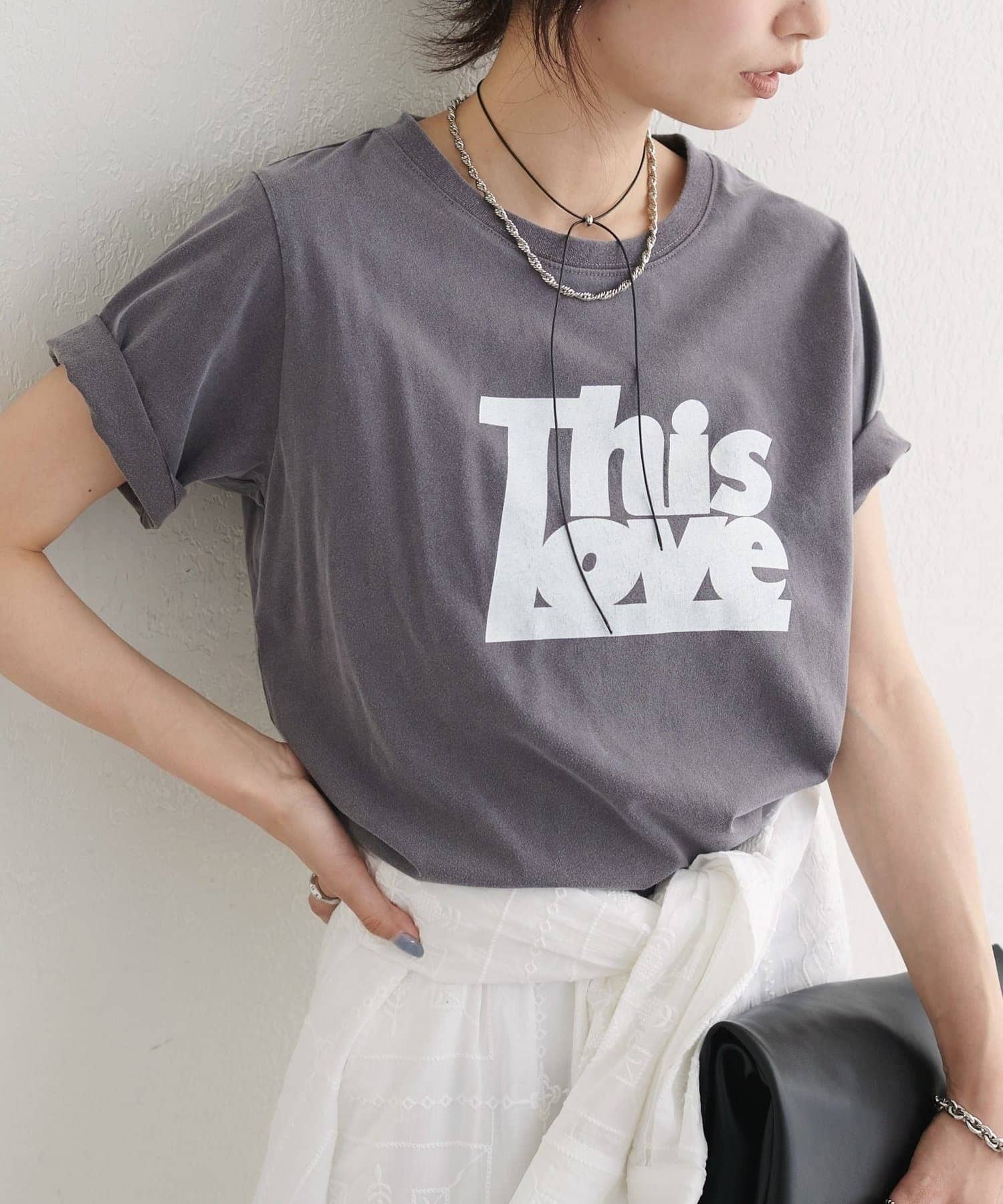 NICE CLAUP / OLIVE des OLIVE OUTLET(ナイスクラップ  / オリーブ デ オリーブ アウトレット) 【LARUTA】This Love ロゴTee