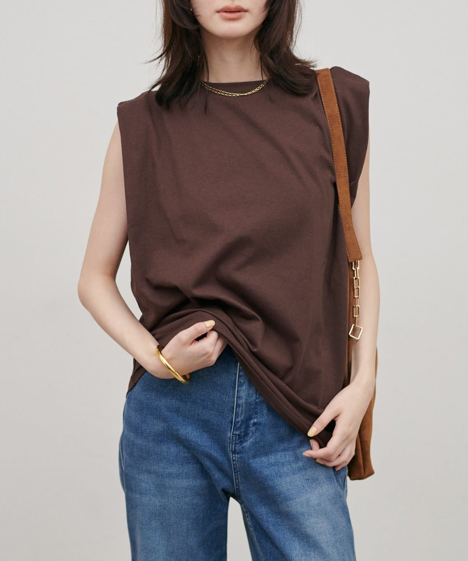 NICE CLAUP / OLIVE des OLIVE OUTLET(ナイスクラップ  / オリーブ デ オリーブ アウトレット) 【LARUTA】天竺ショルダータックプルオーバー
