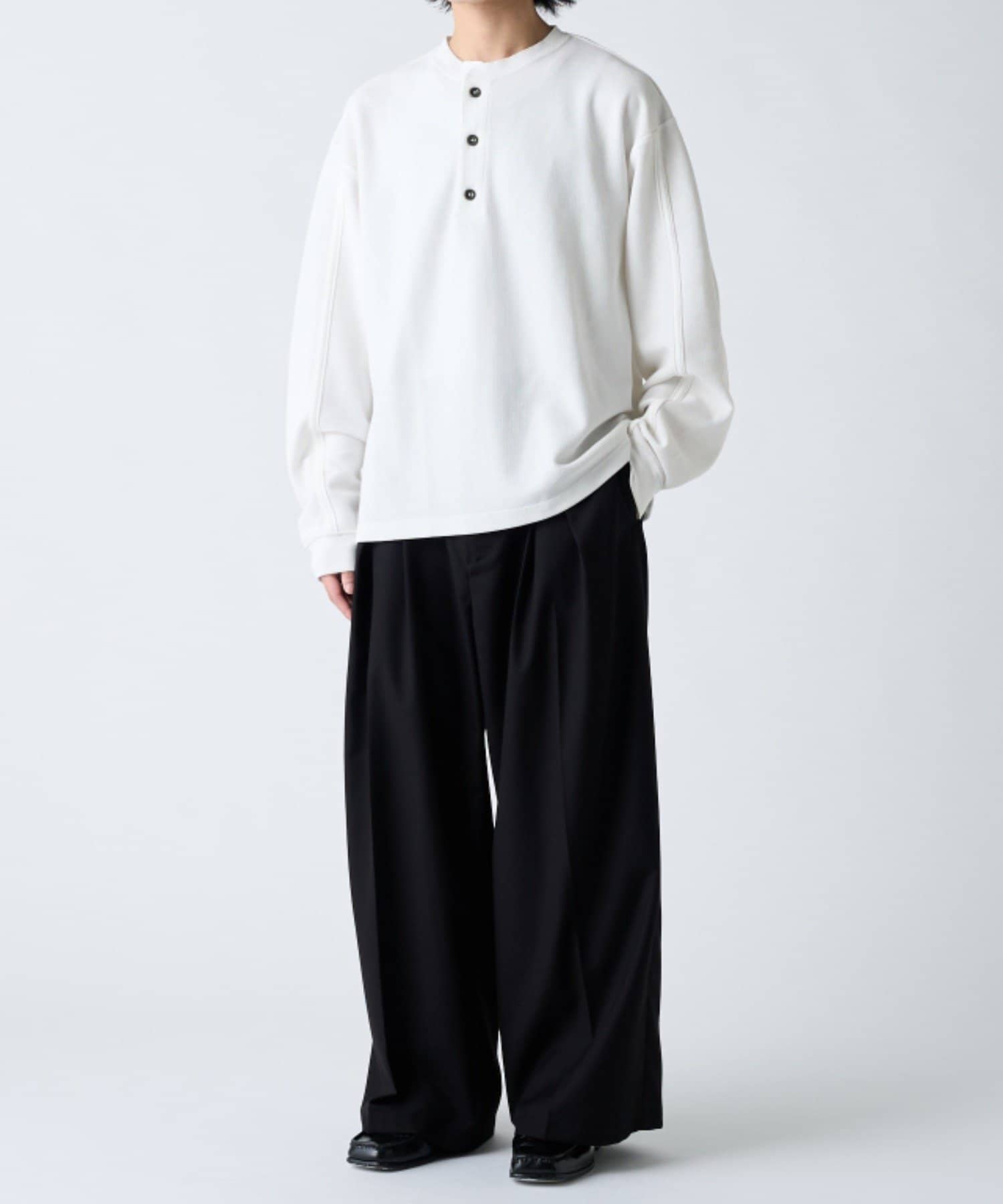 Lui's(ルイス) 鹿の子ヘンリーネックプルオーバー