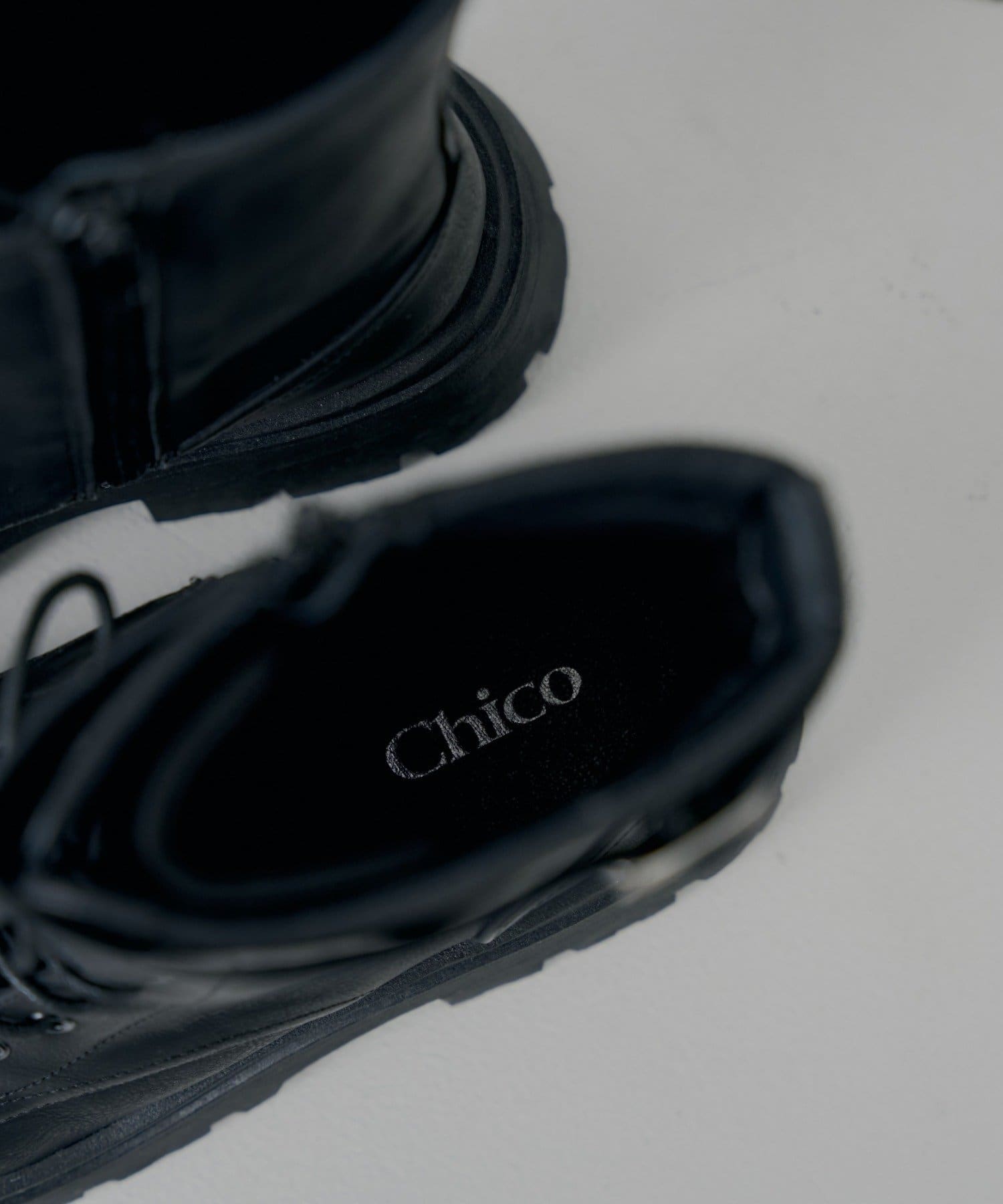 Chico(チコ) ベルト付きレースアップブーツ