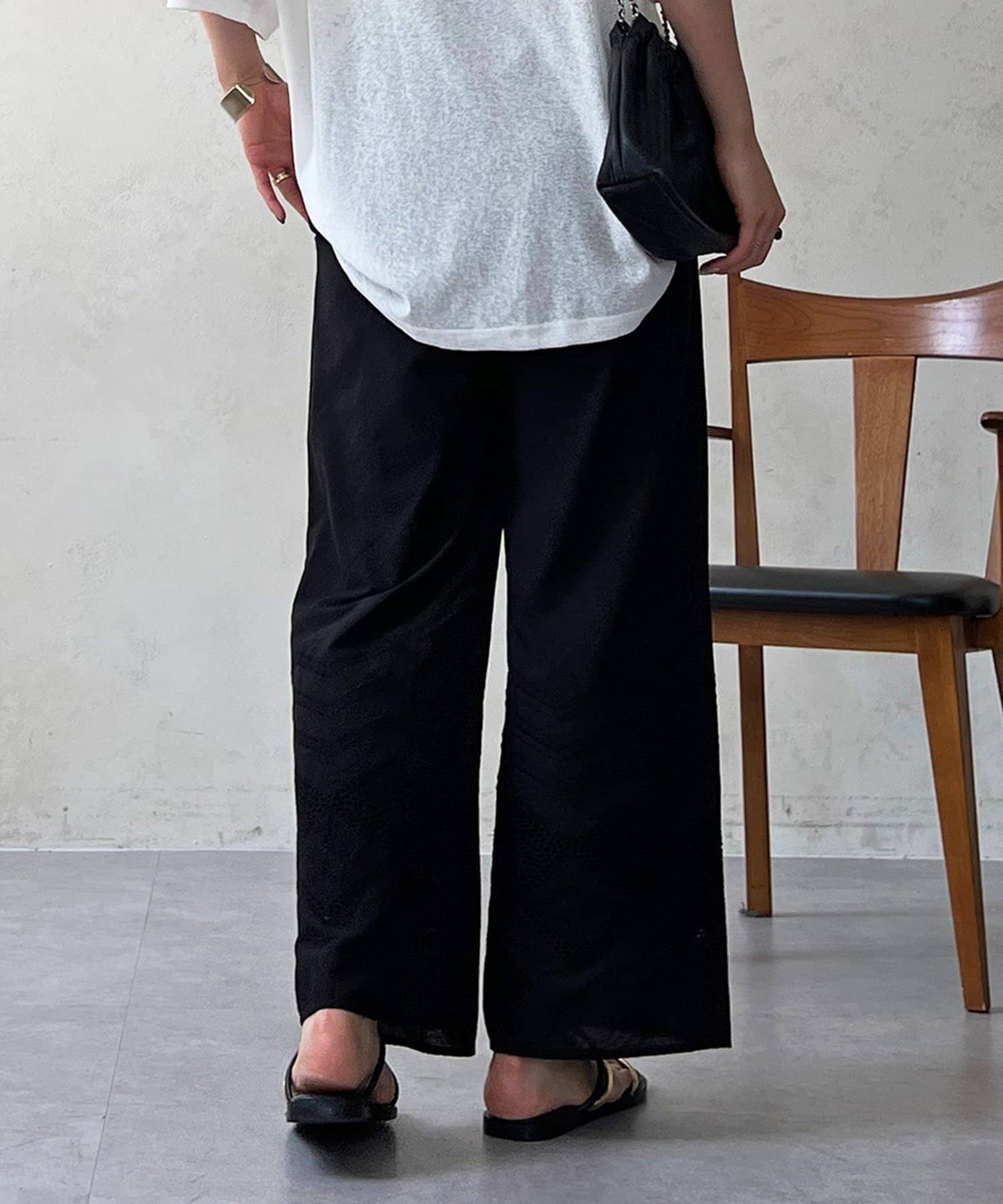 un dix cors(アンディコール) 裾レースパンツ
