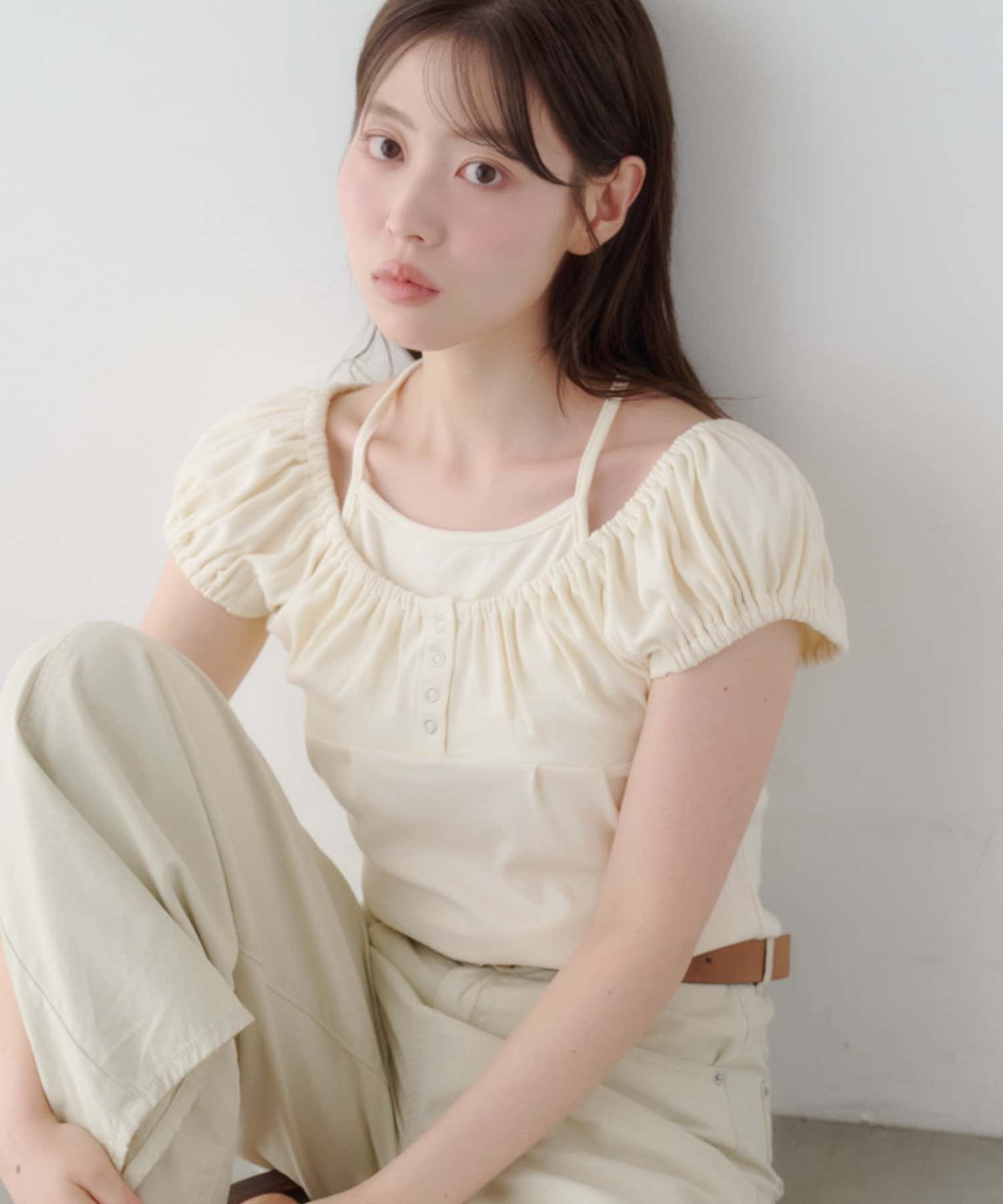 Kastane(カスタネ) 【7.3(金)12:00発売】ホルターヘンリーチビtee