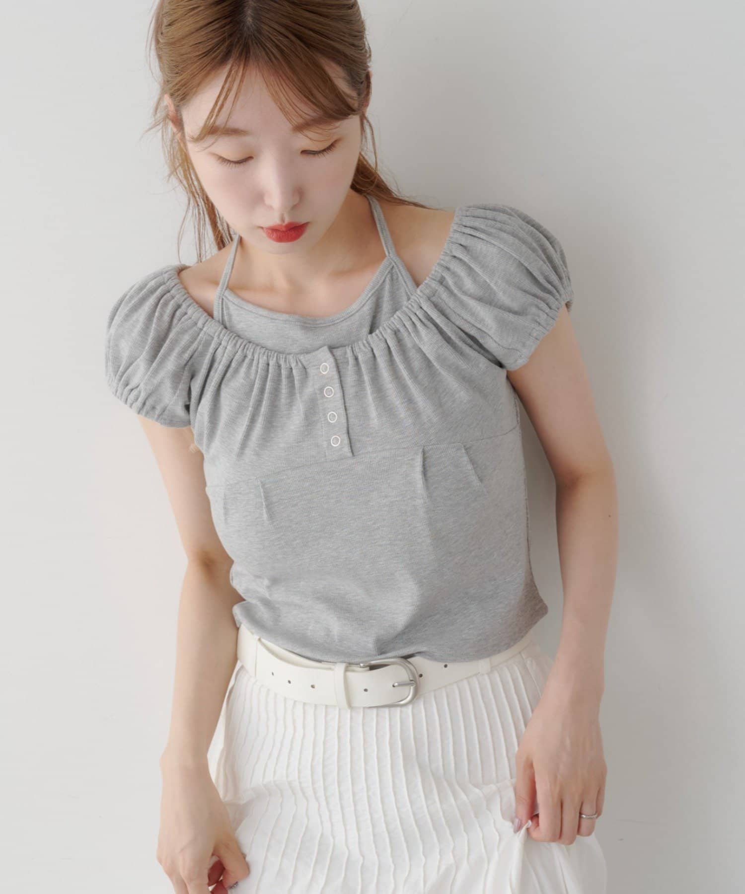Kastane(カスタネ) 【7.3(金)12:00発売】ホルターヘンリーチビtee