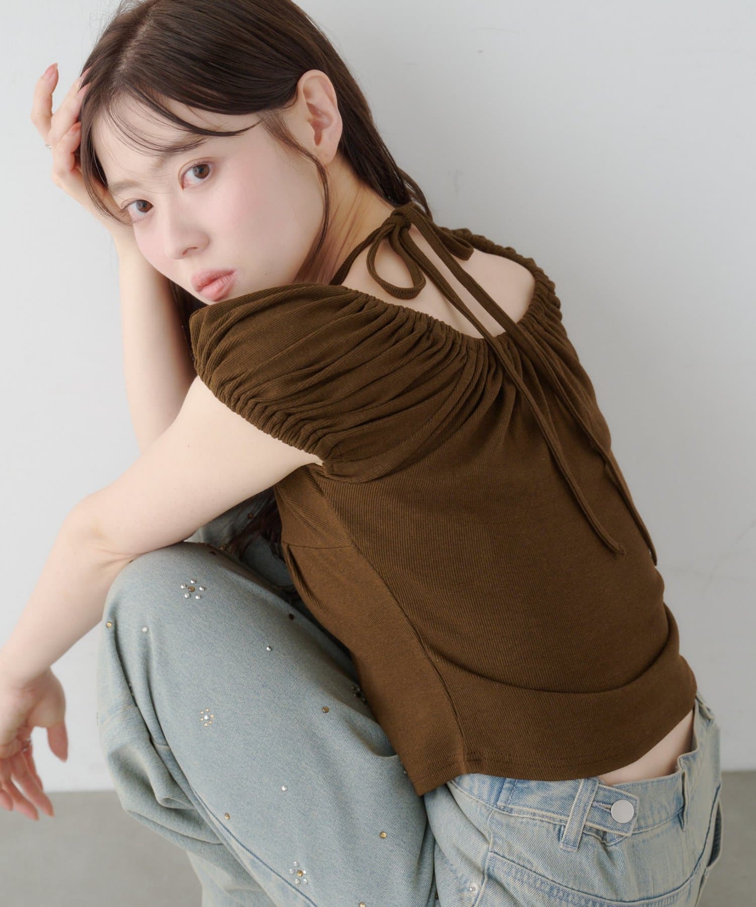 Kastane(カスタネ) 【7.3(金)12:00発売】ホルターヘンリーチビtee