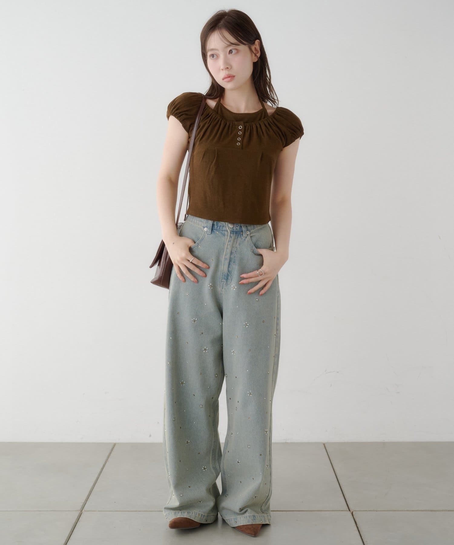 Kastane(カスタネ) 【7.3(金)12:00発売】ホルターヘンリーチビtee