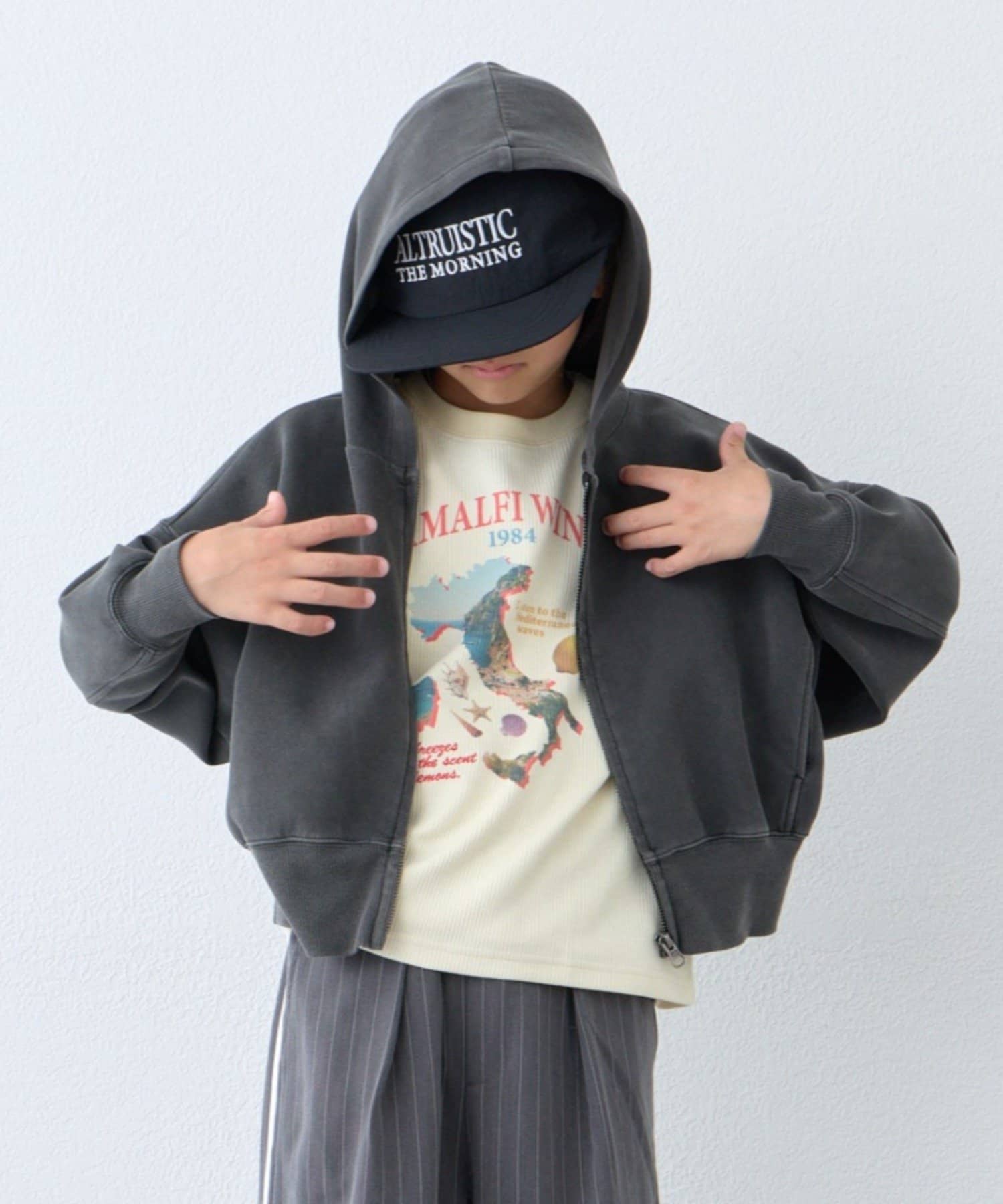CIAOPANIC TYPY(チャオパニックティピー) 【KIDS】KIDSピグメントダンボールパーカー