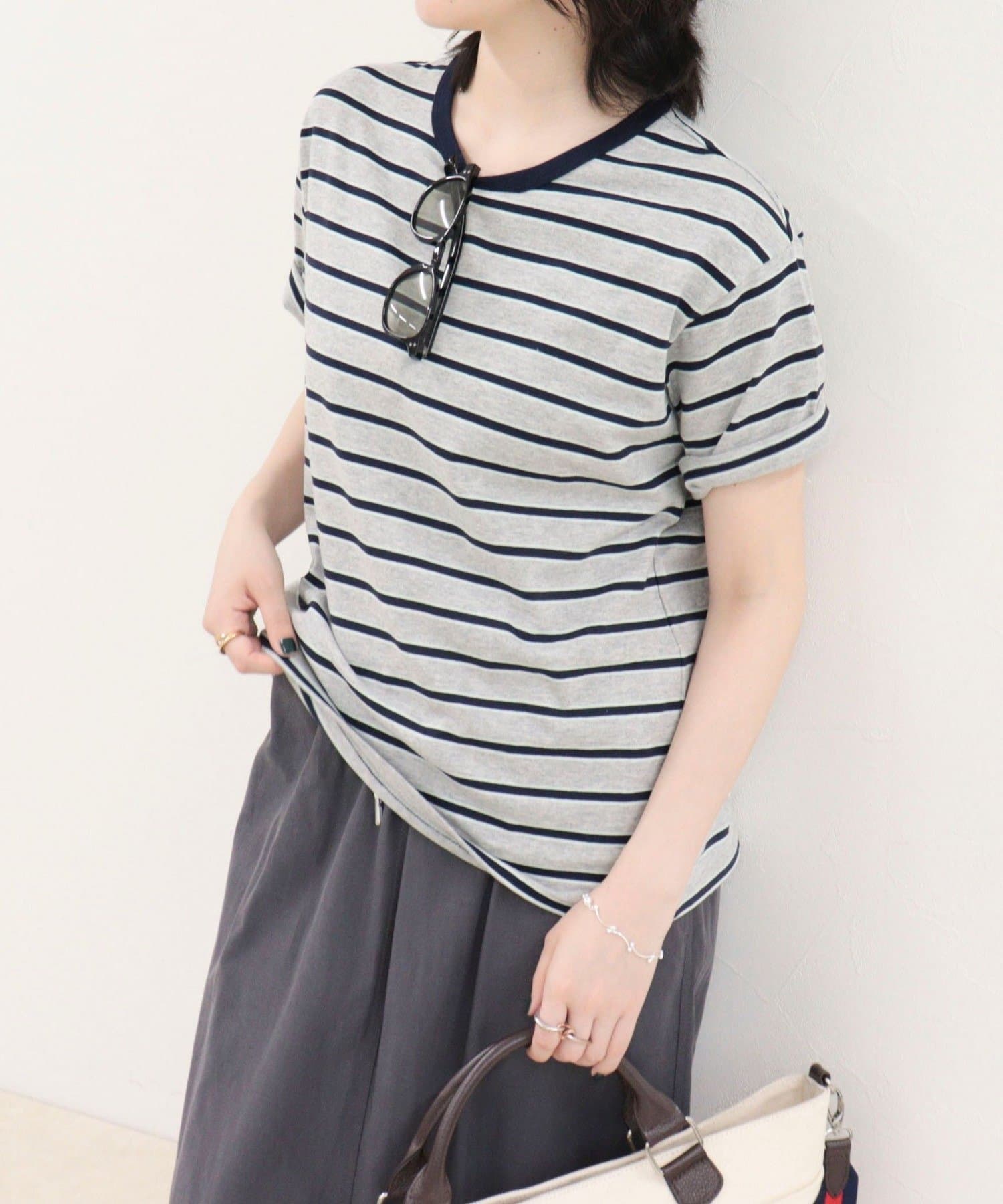 FREDY & GLOSTER(フレディ アンド グロスター) 【汗ジミ軽減】ボーダーTシャツ